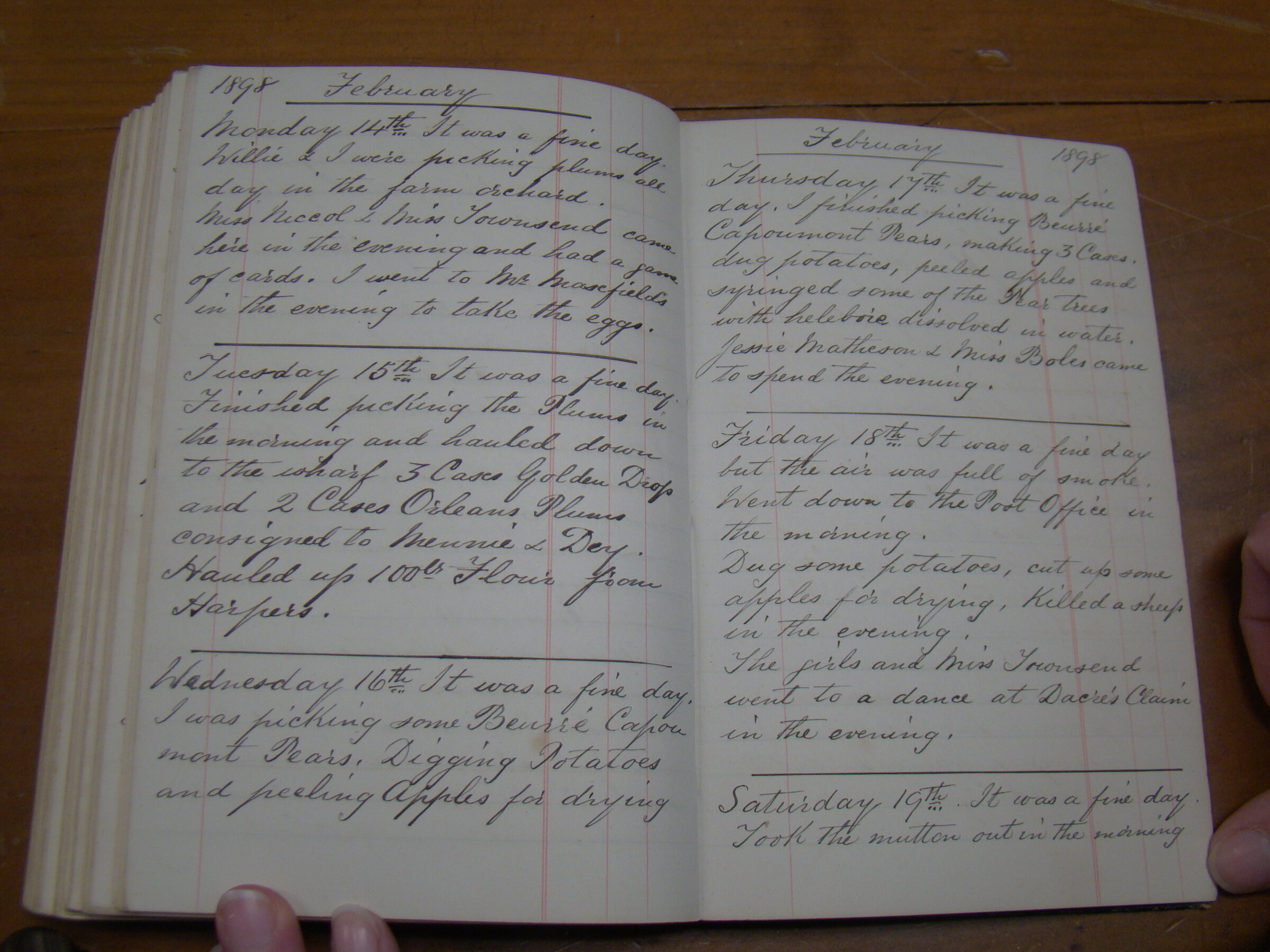 Original CS Clarke diary page