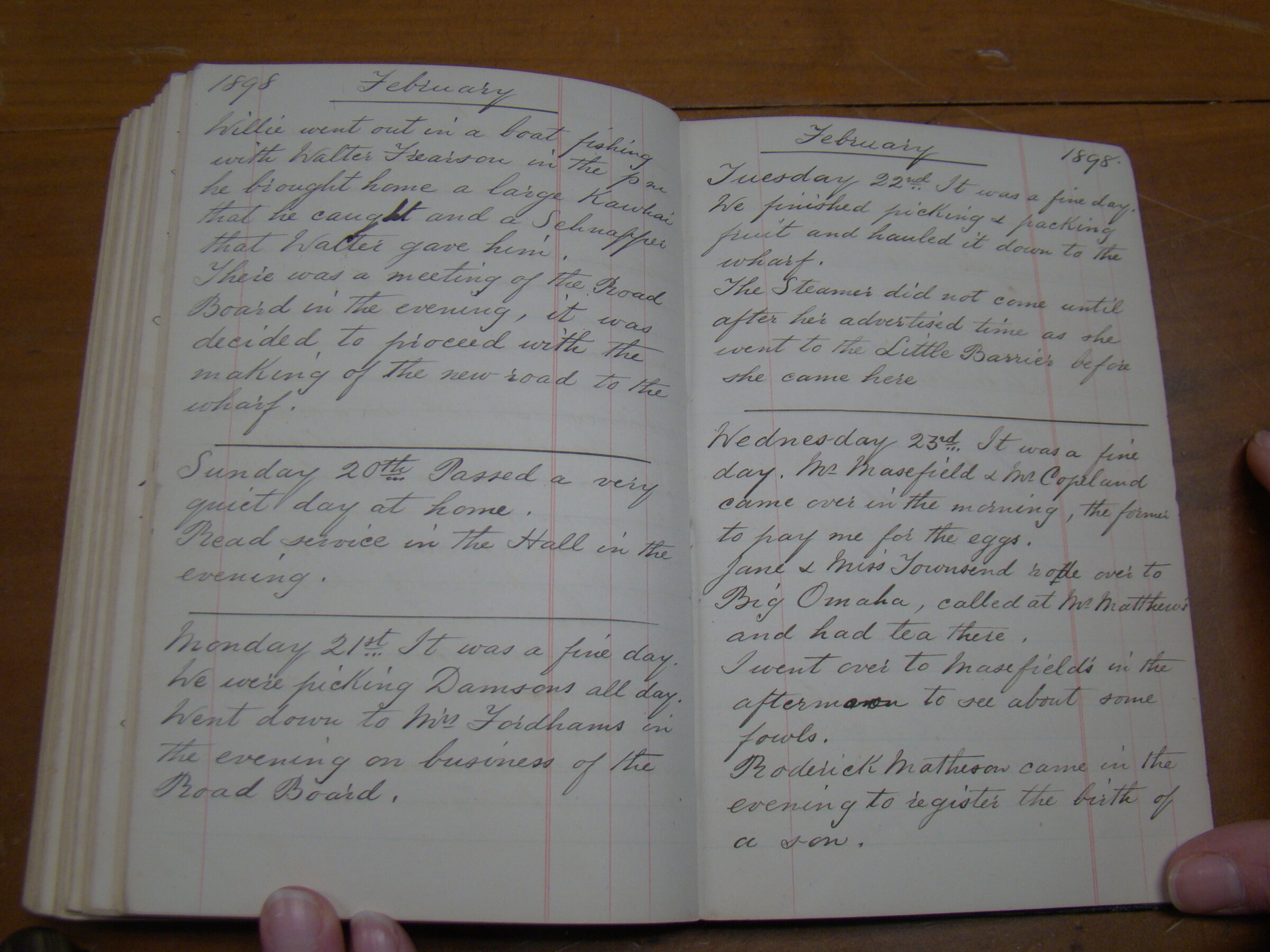 Original CS Clarke diary page