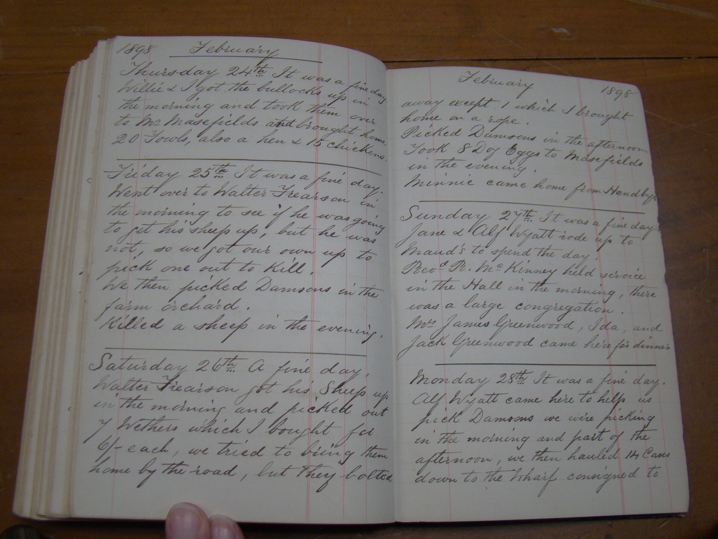 Original CS Clarke diary page