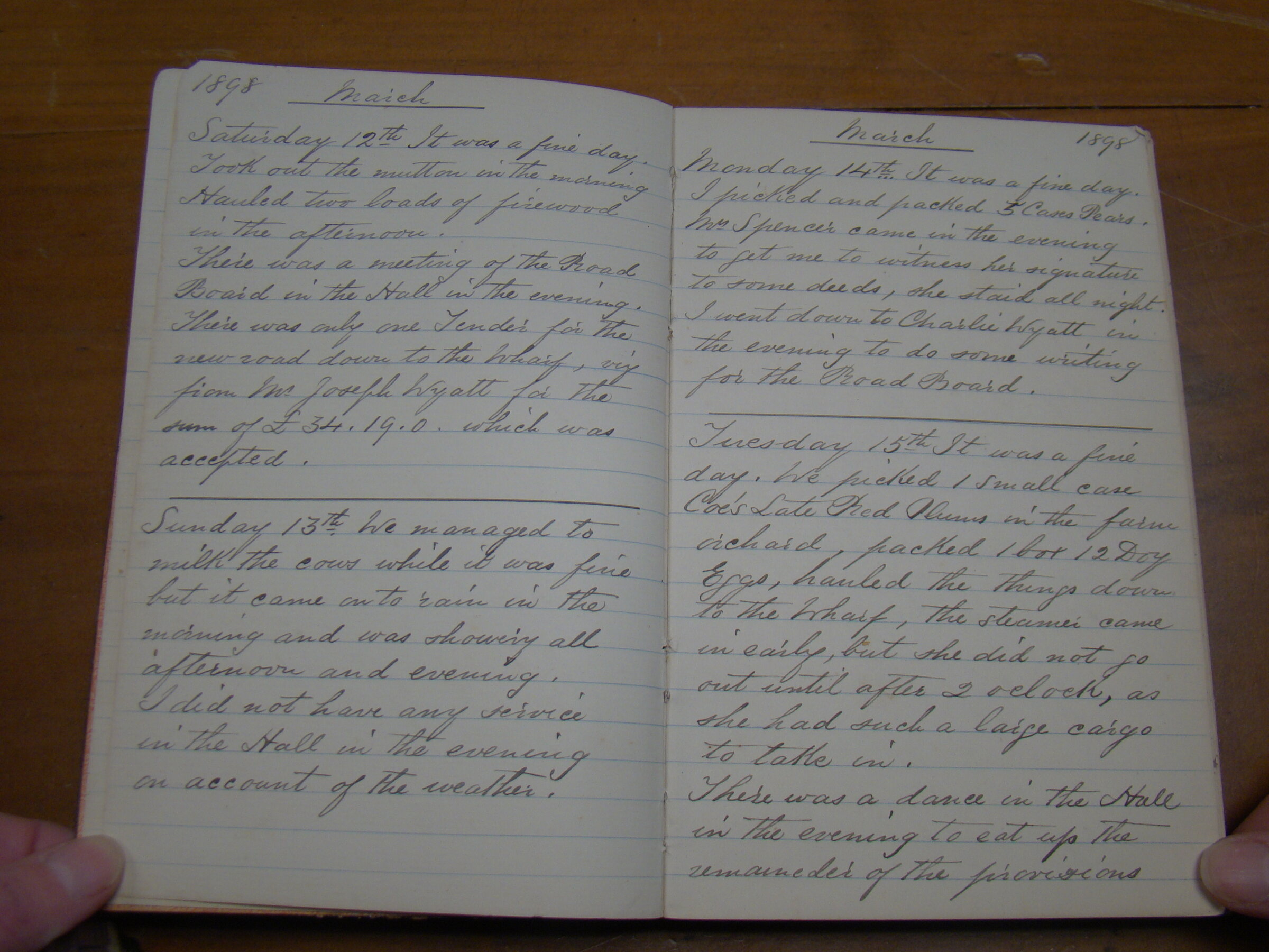 Original CS Clarke diary page