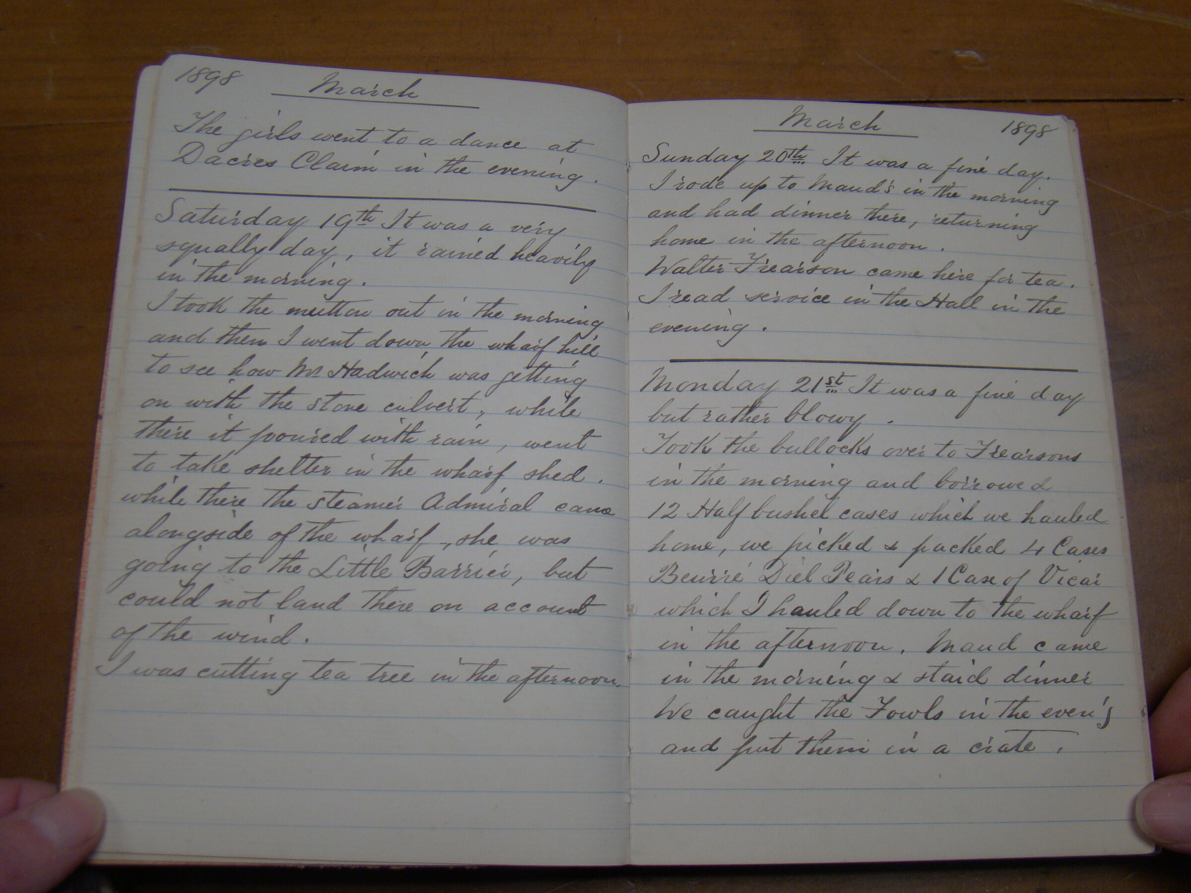 Original CS Clarke diary page