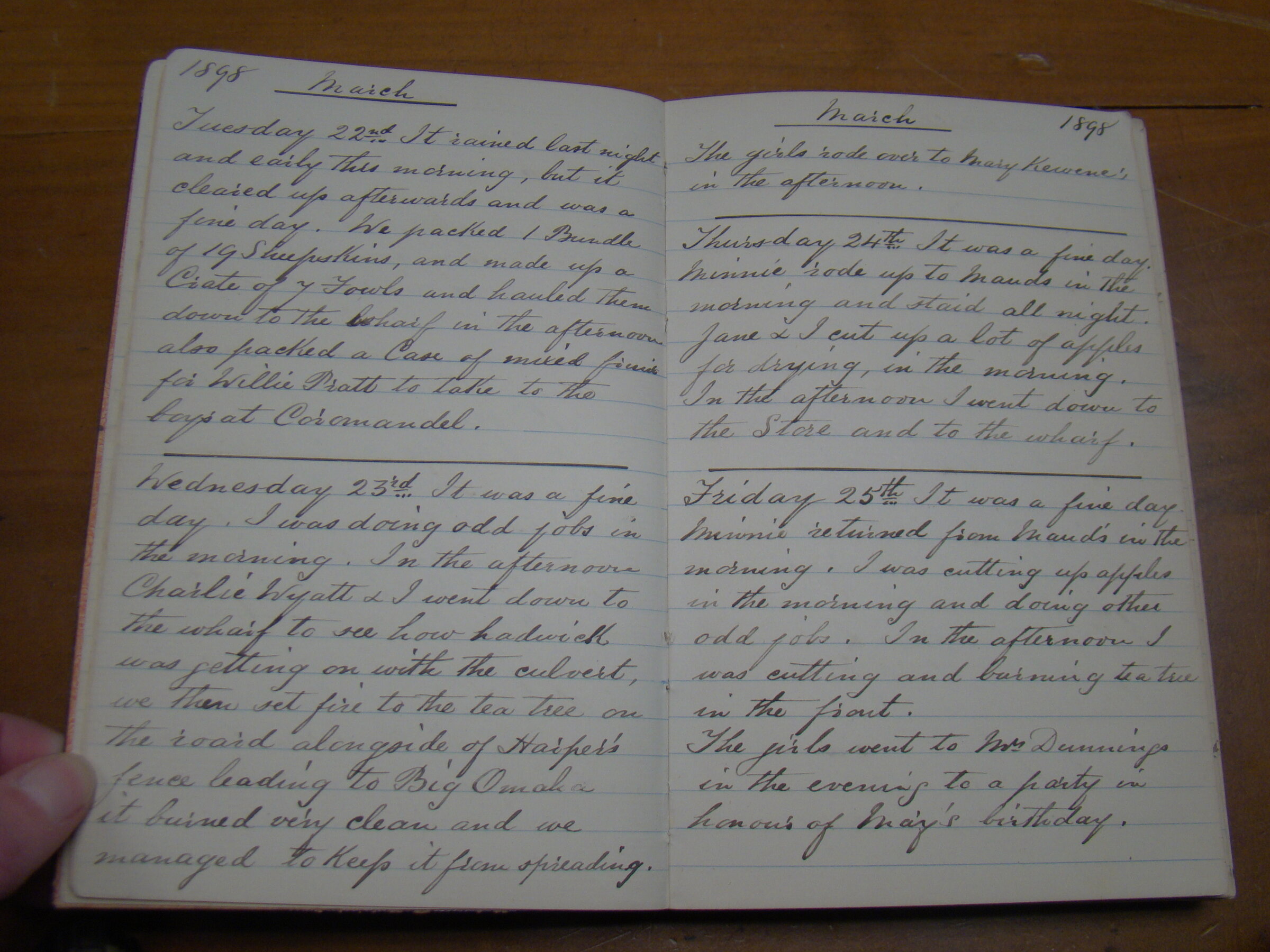 Original CS Clarke diary page