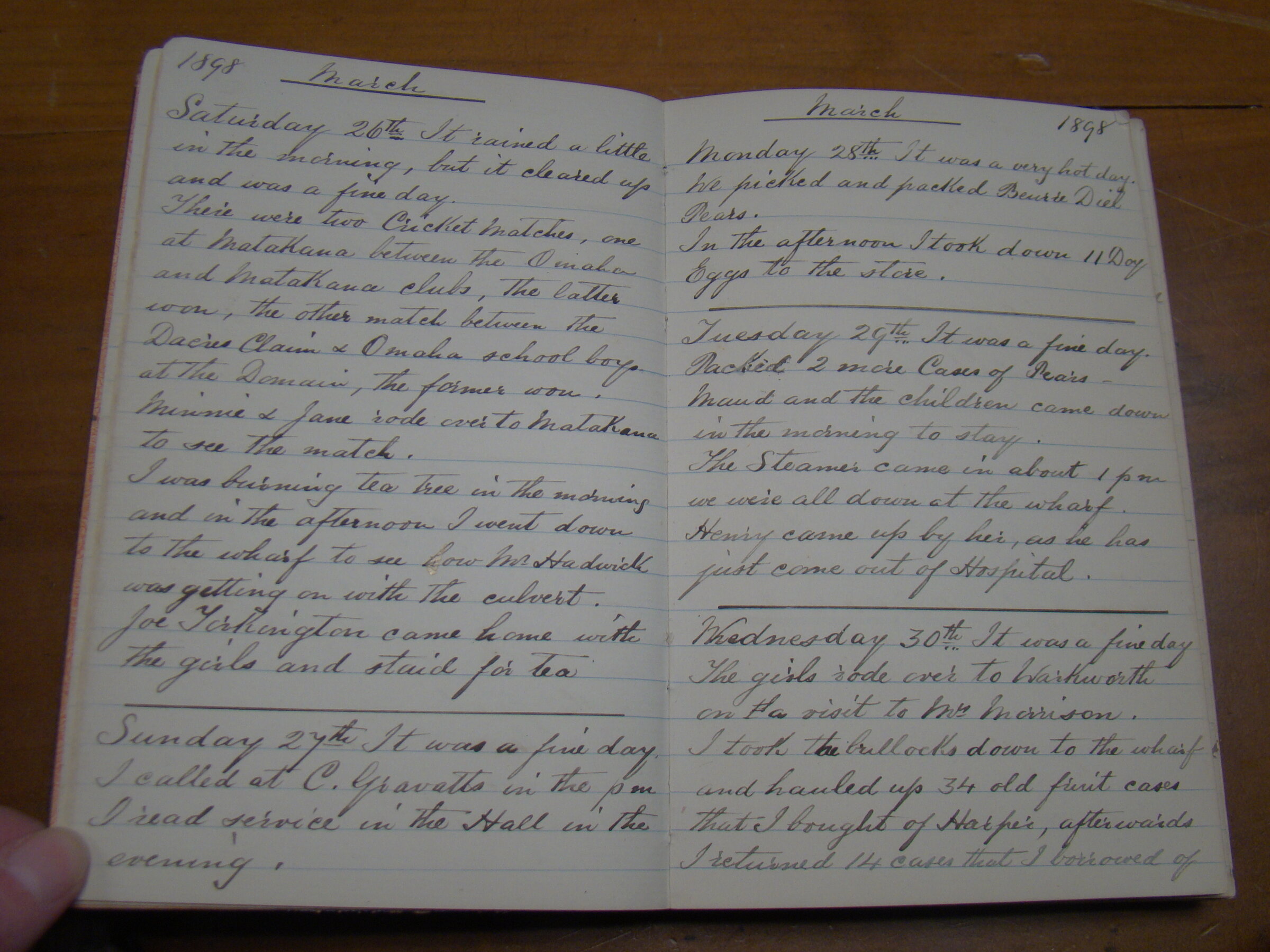Original CS Clarke diary page