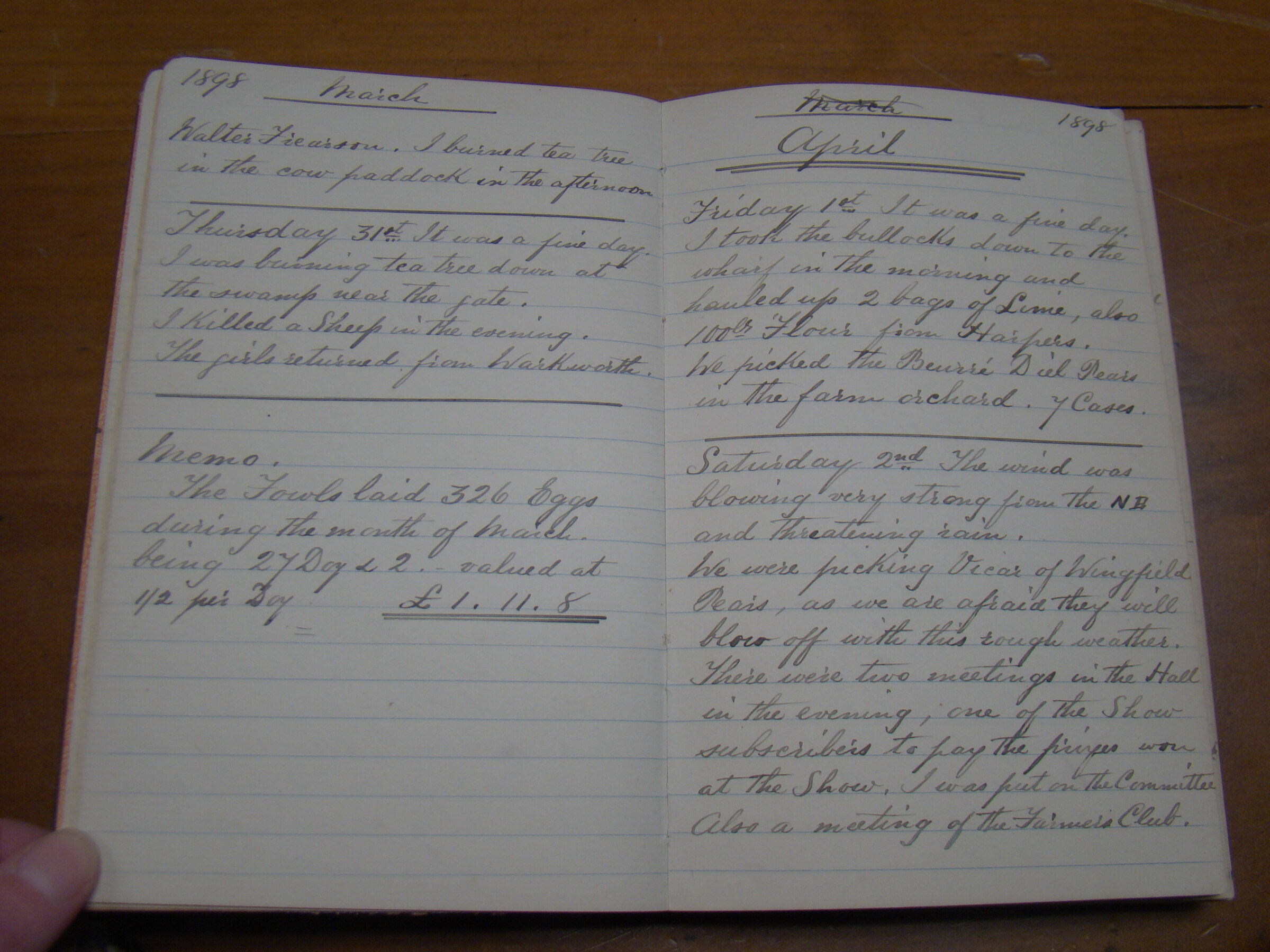 Original CS Clarke diary page