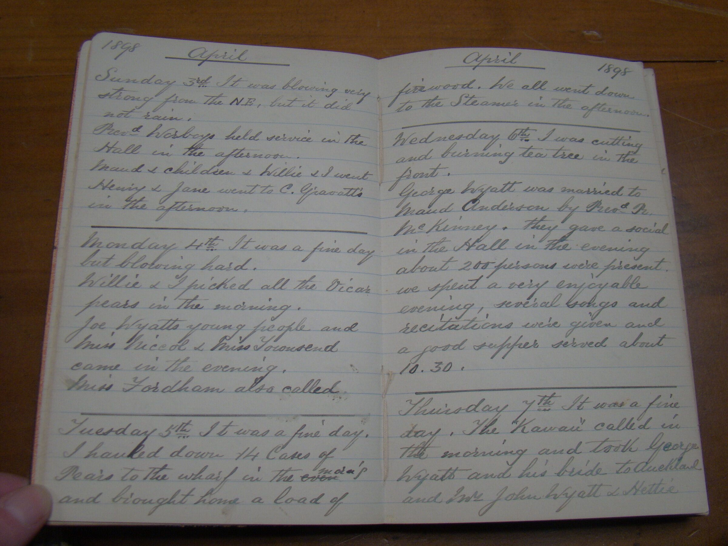 Original CS Clarke diary page