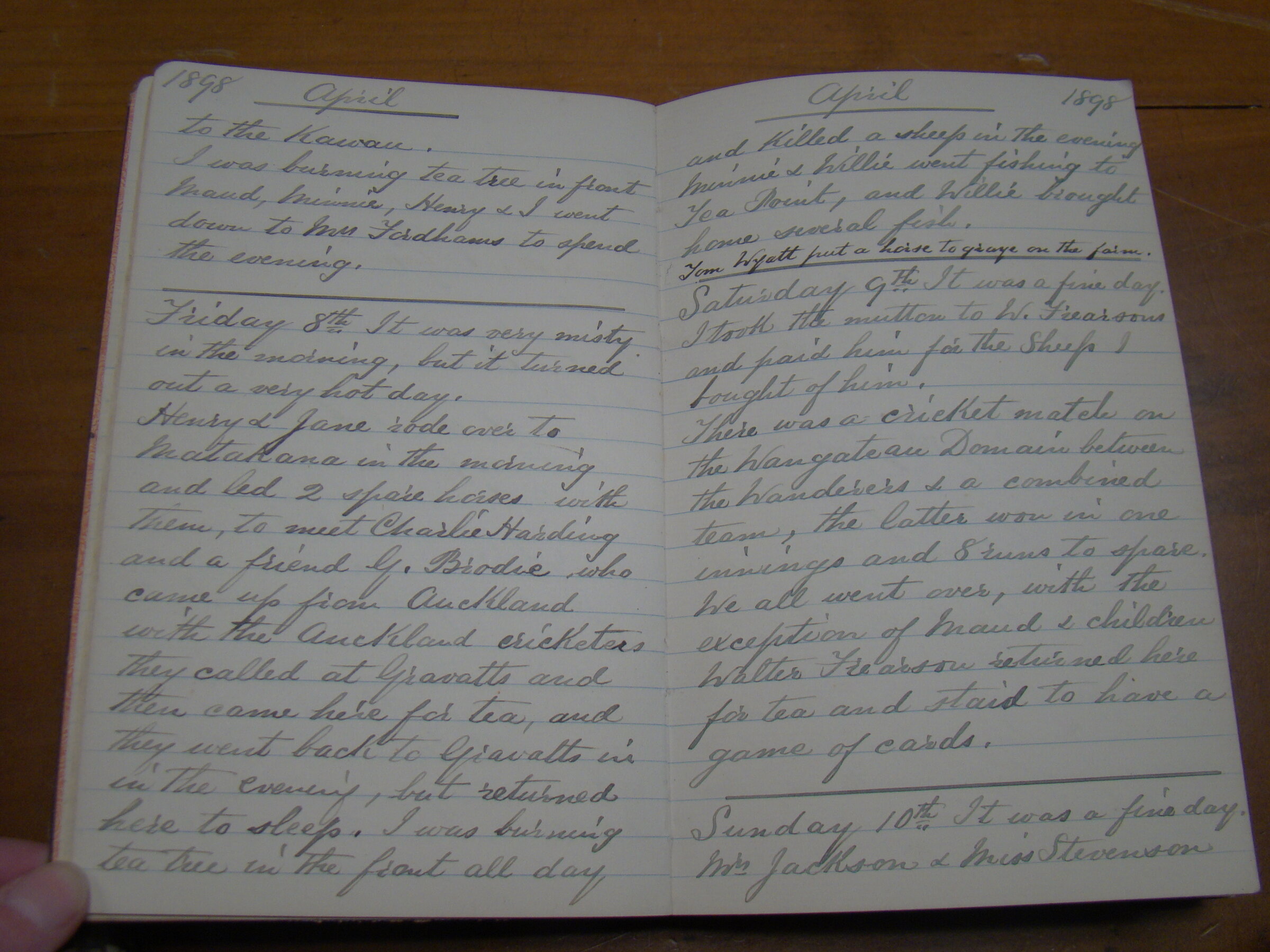 Original CS Clarke diary page