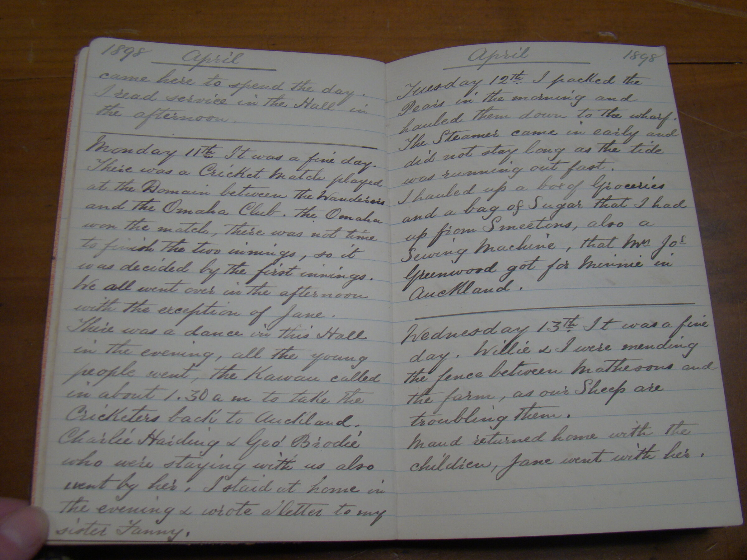 Original CS Clarke diary page