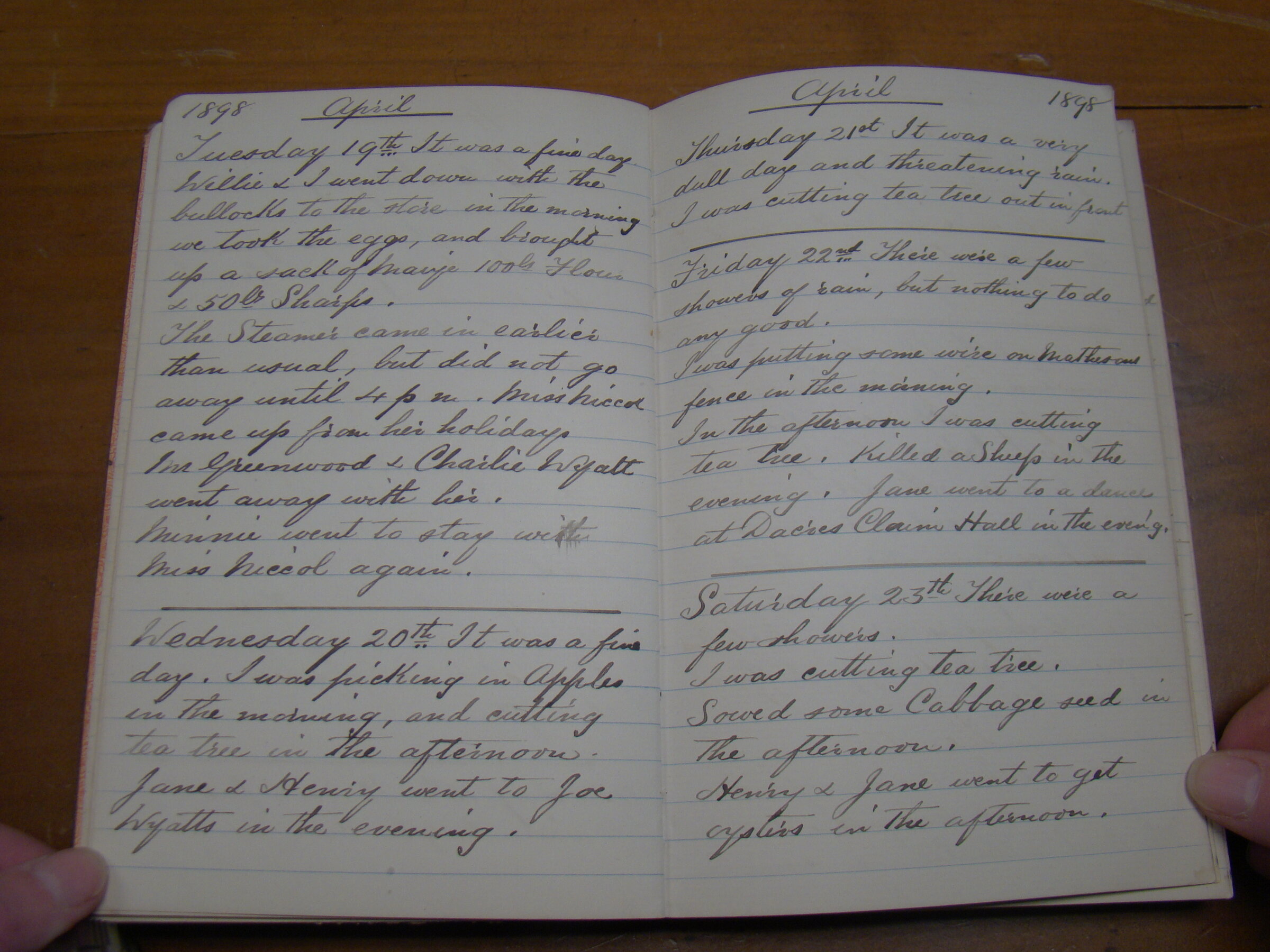 Original CS Clarke diary page