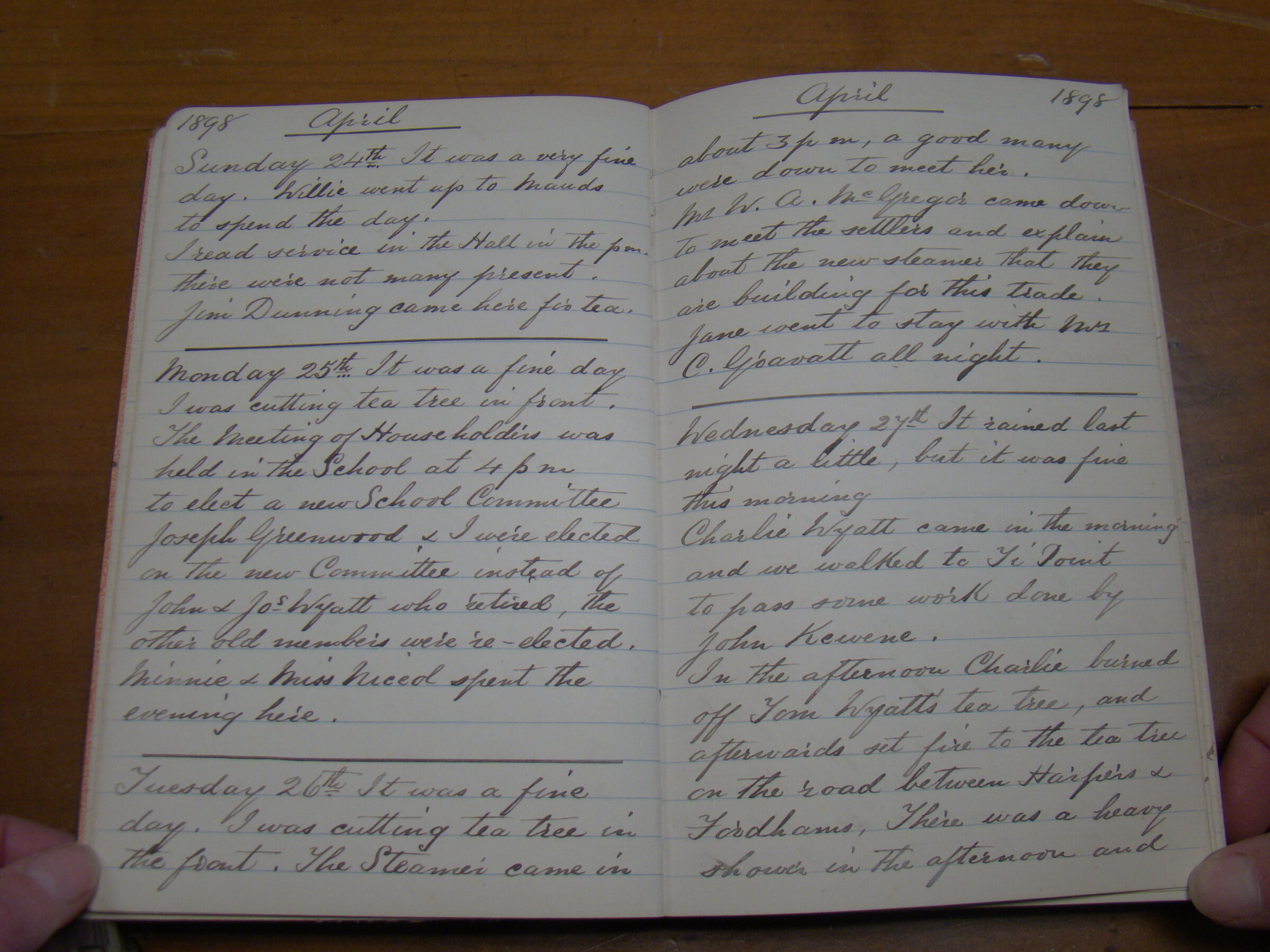 Original CS Clarke diary page