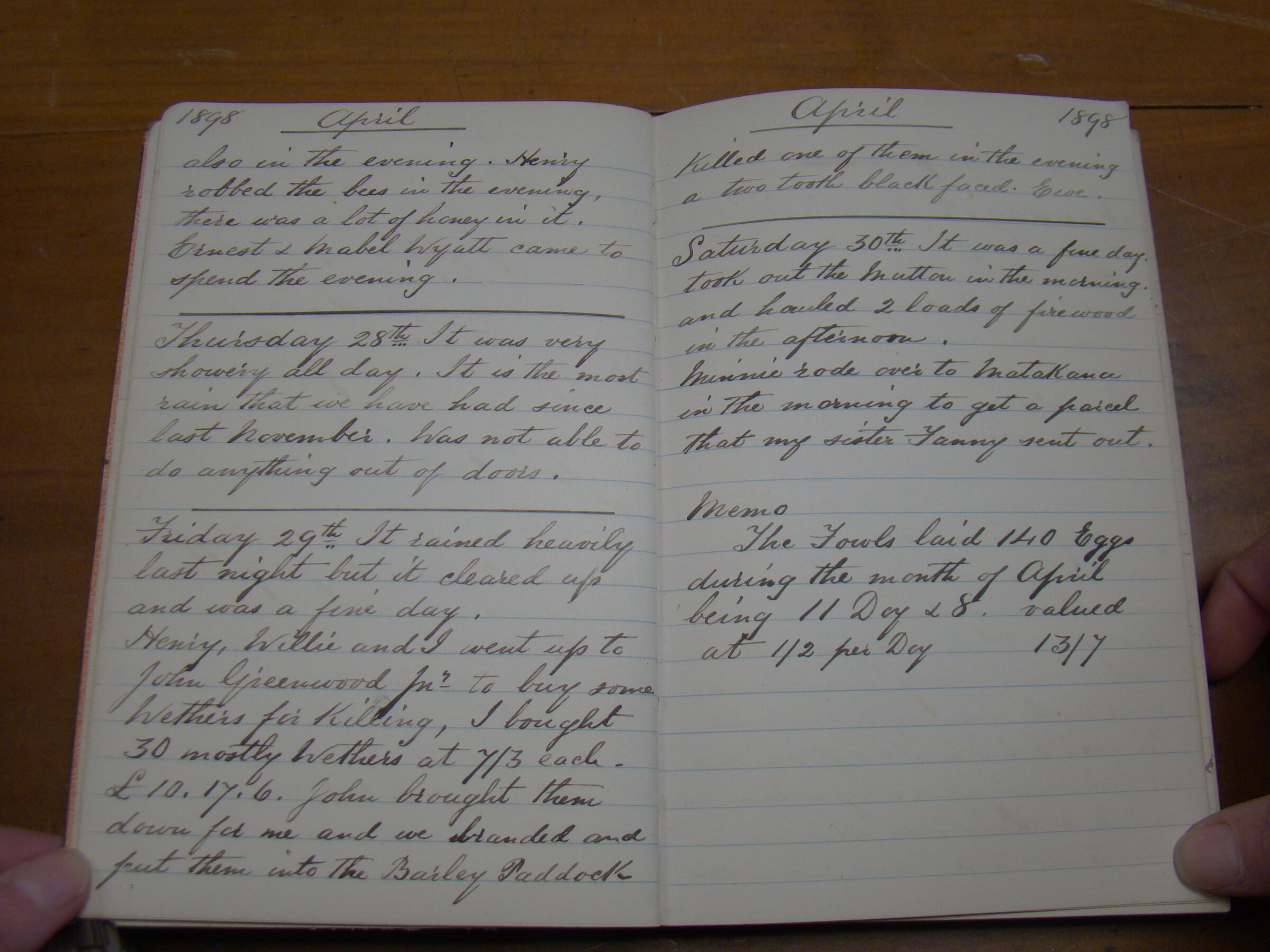 Original CS Clarke diary page