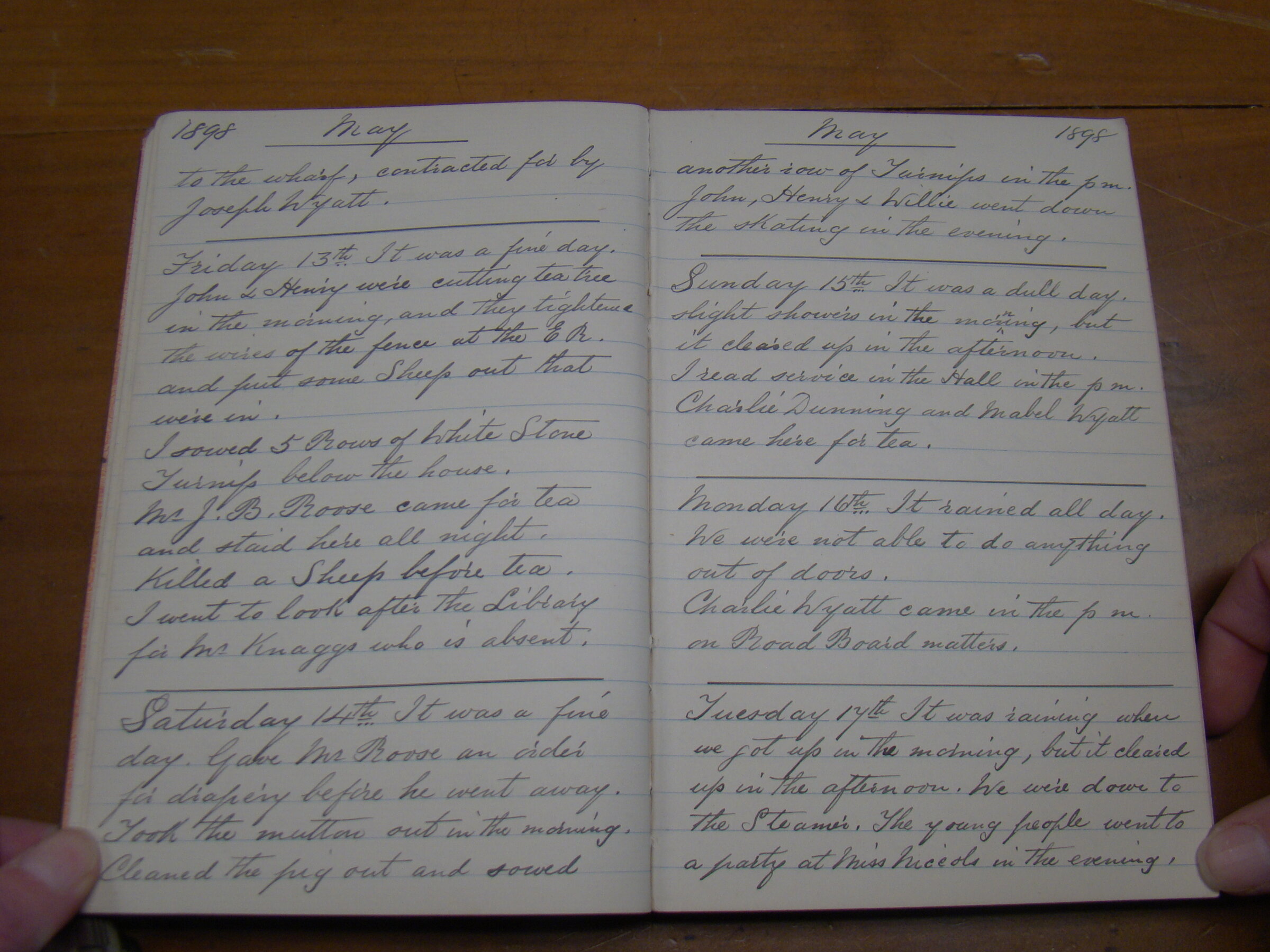 Original CS Clarke diary page
