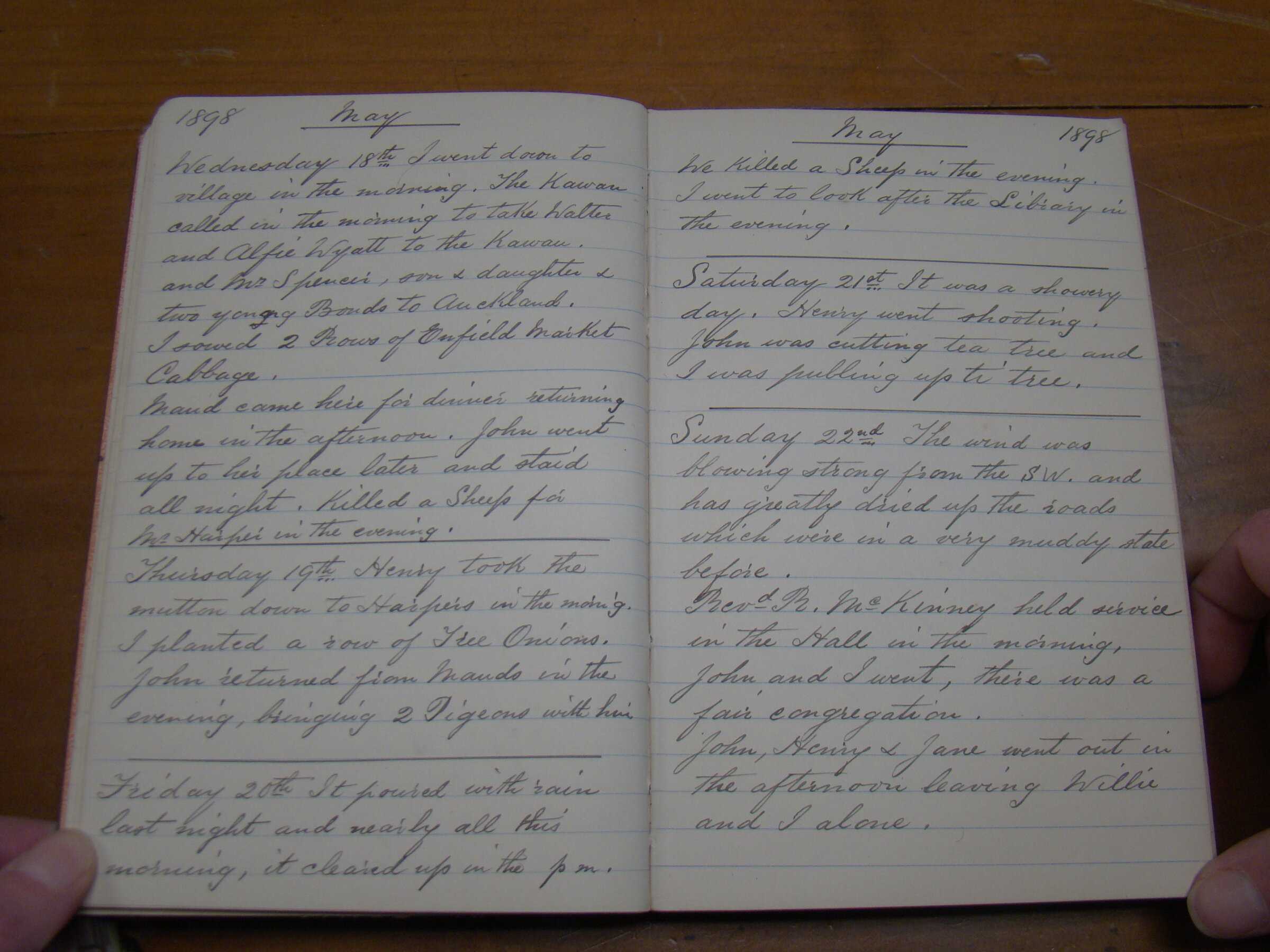 Original CS Clarke diary page
