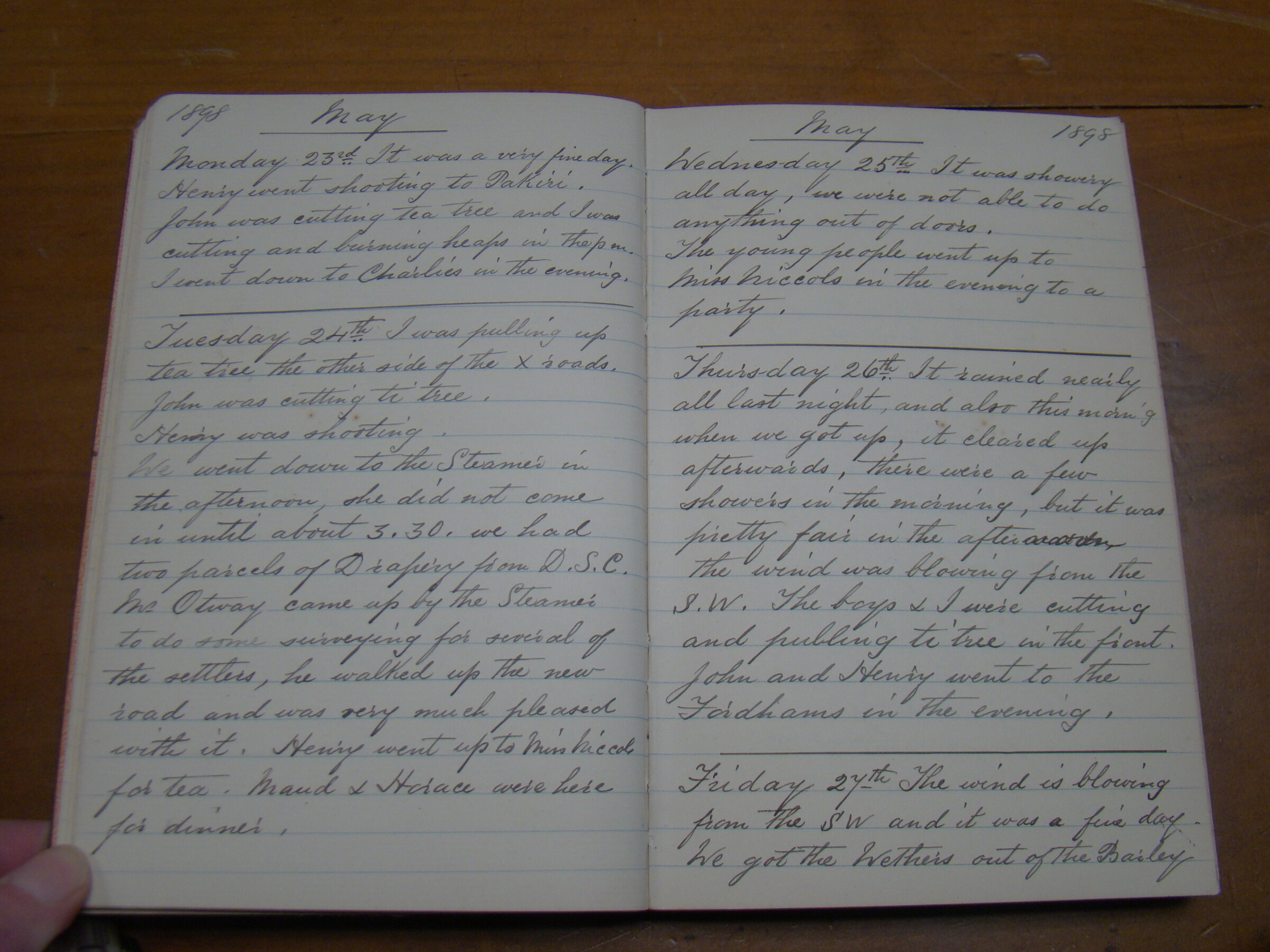Original CS Clarke diary page