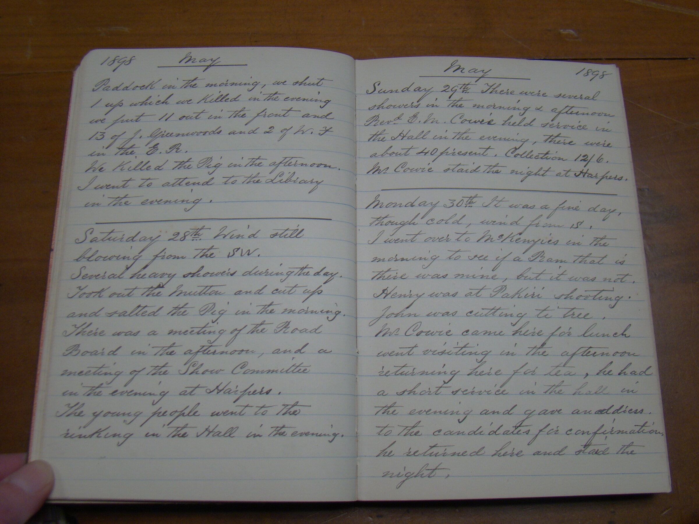 Original CS Clarke diary page