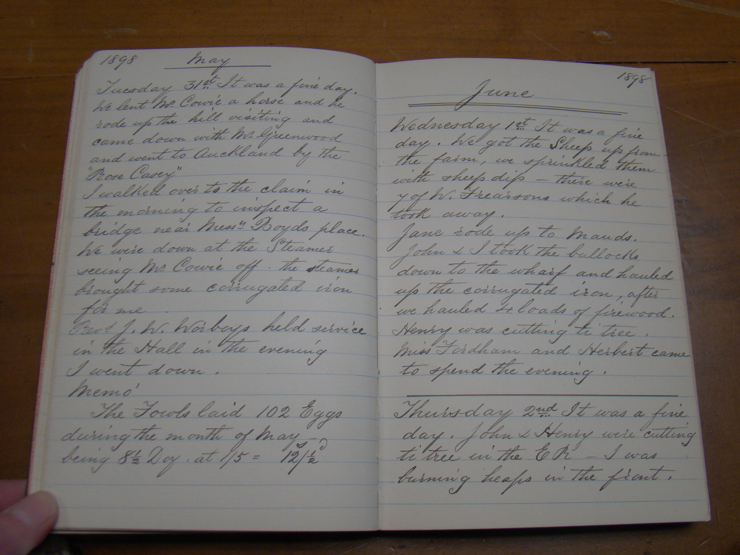 Original CS Clarke diary page