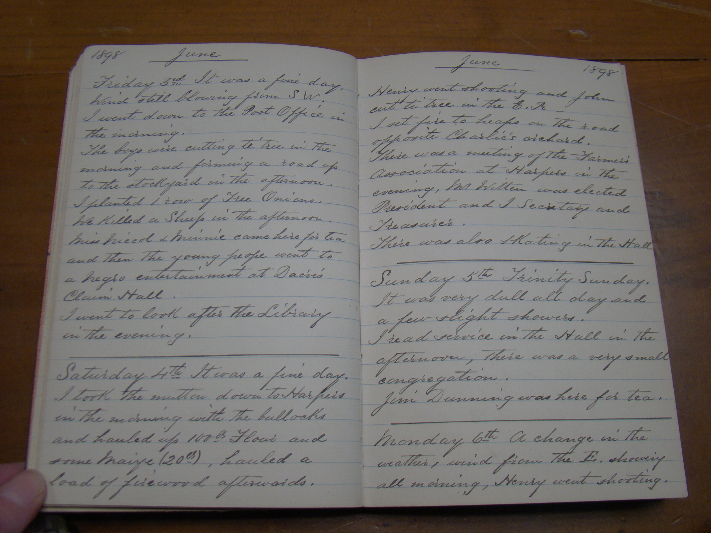 Original CS Clarke diary page