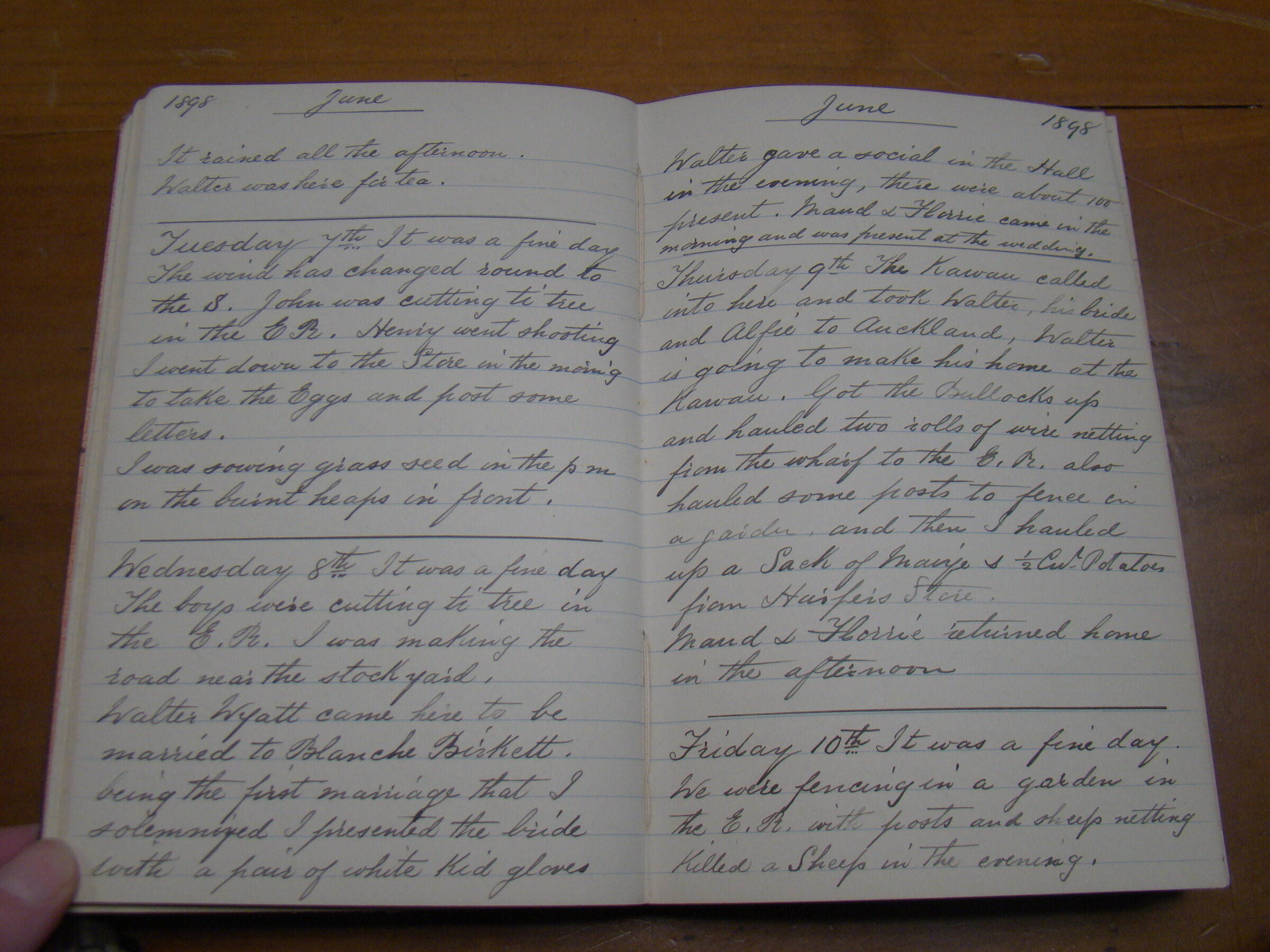 Original CS Clarke diary page