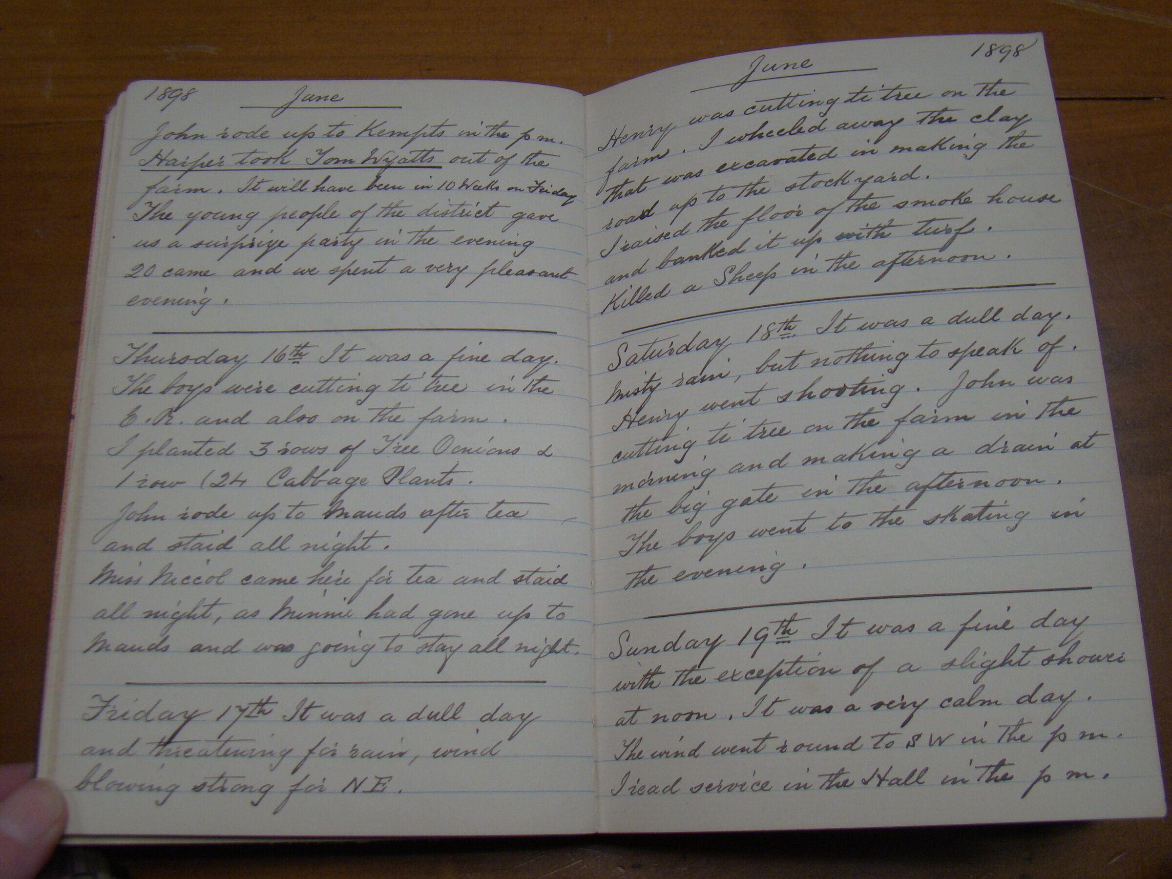 Original CS Clarke diary page
