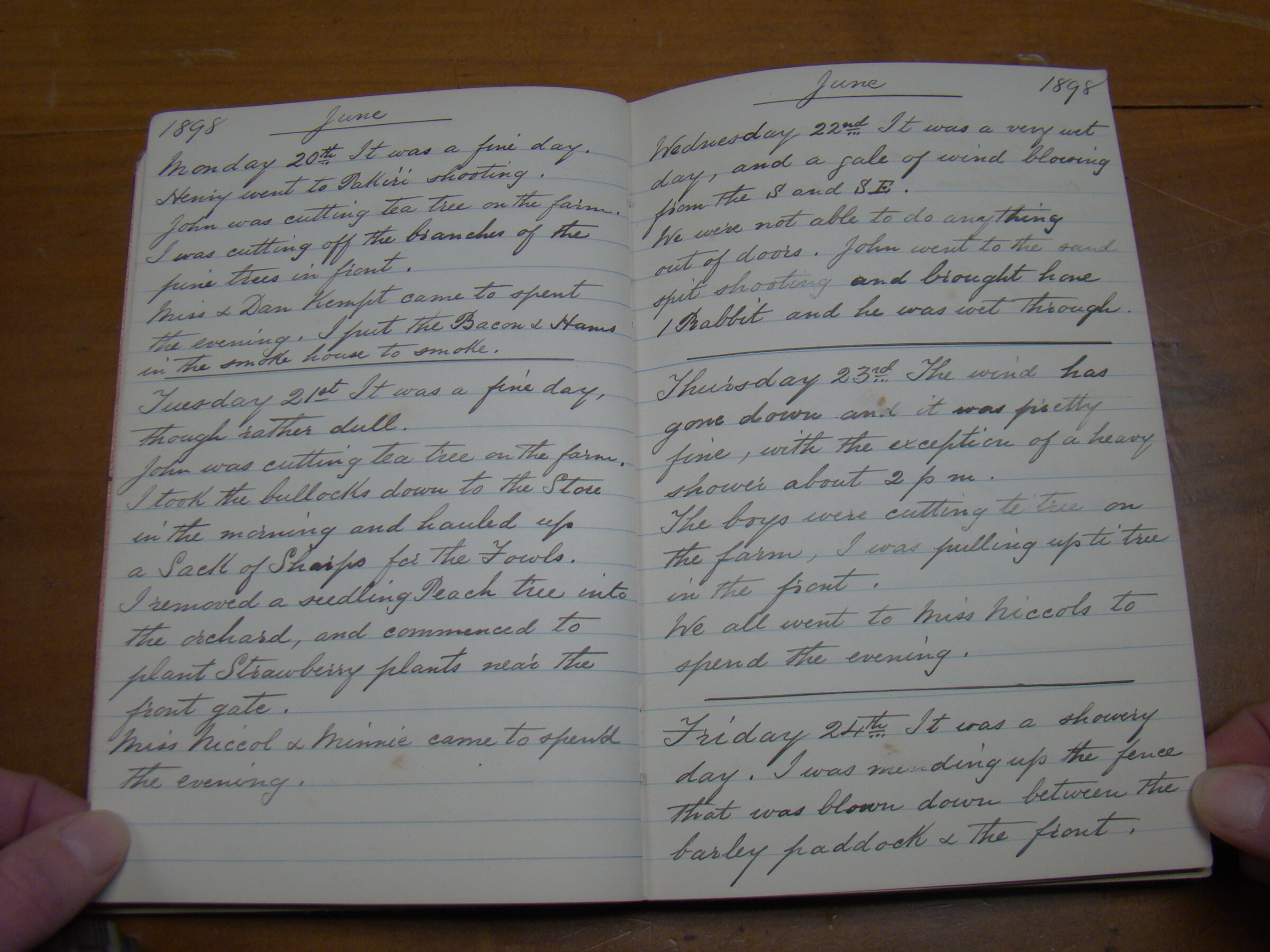 Original CS Clarke diary page