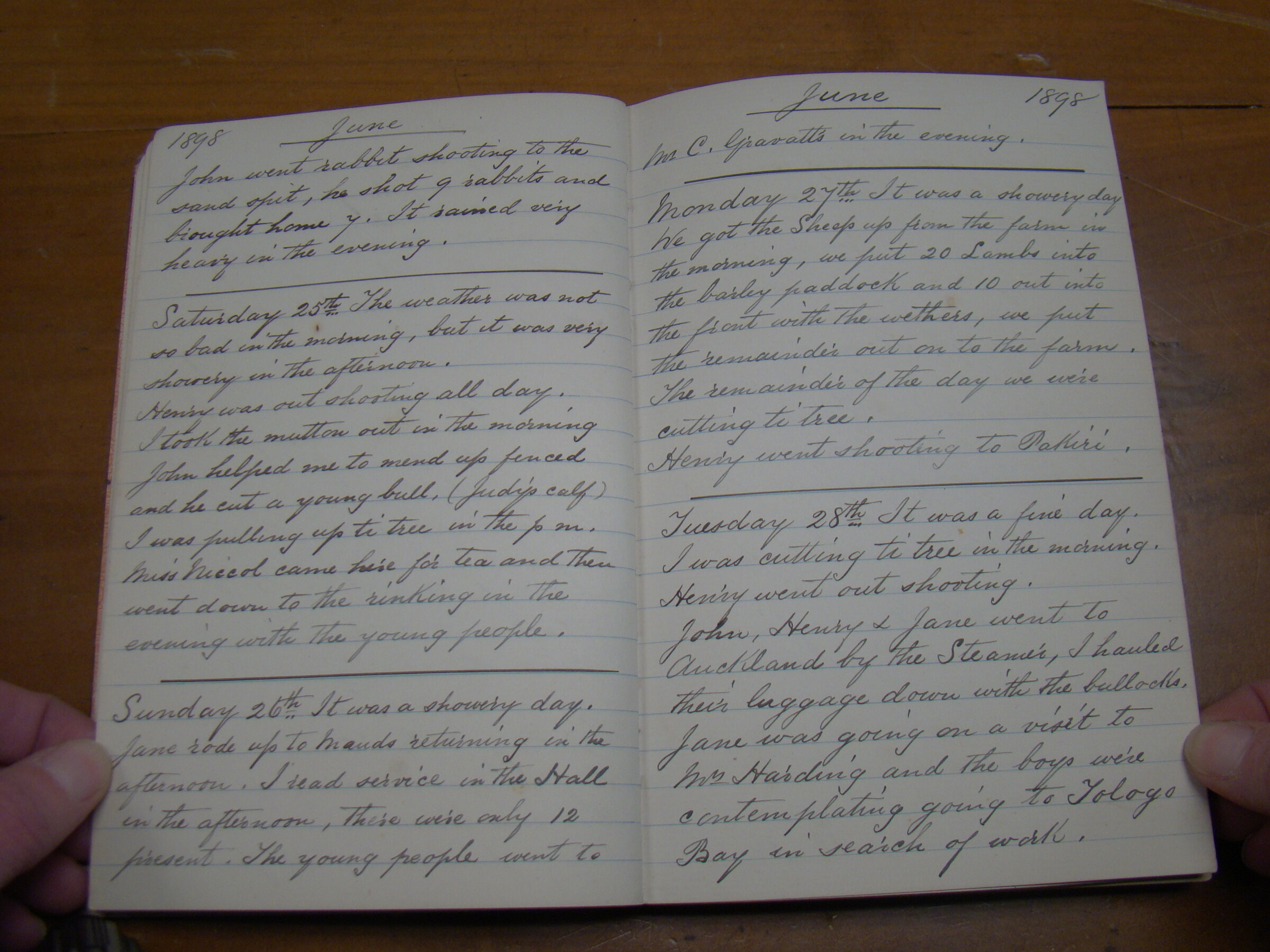 Original CS Clarke diary page
