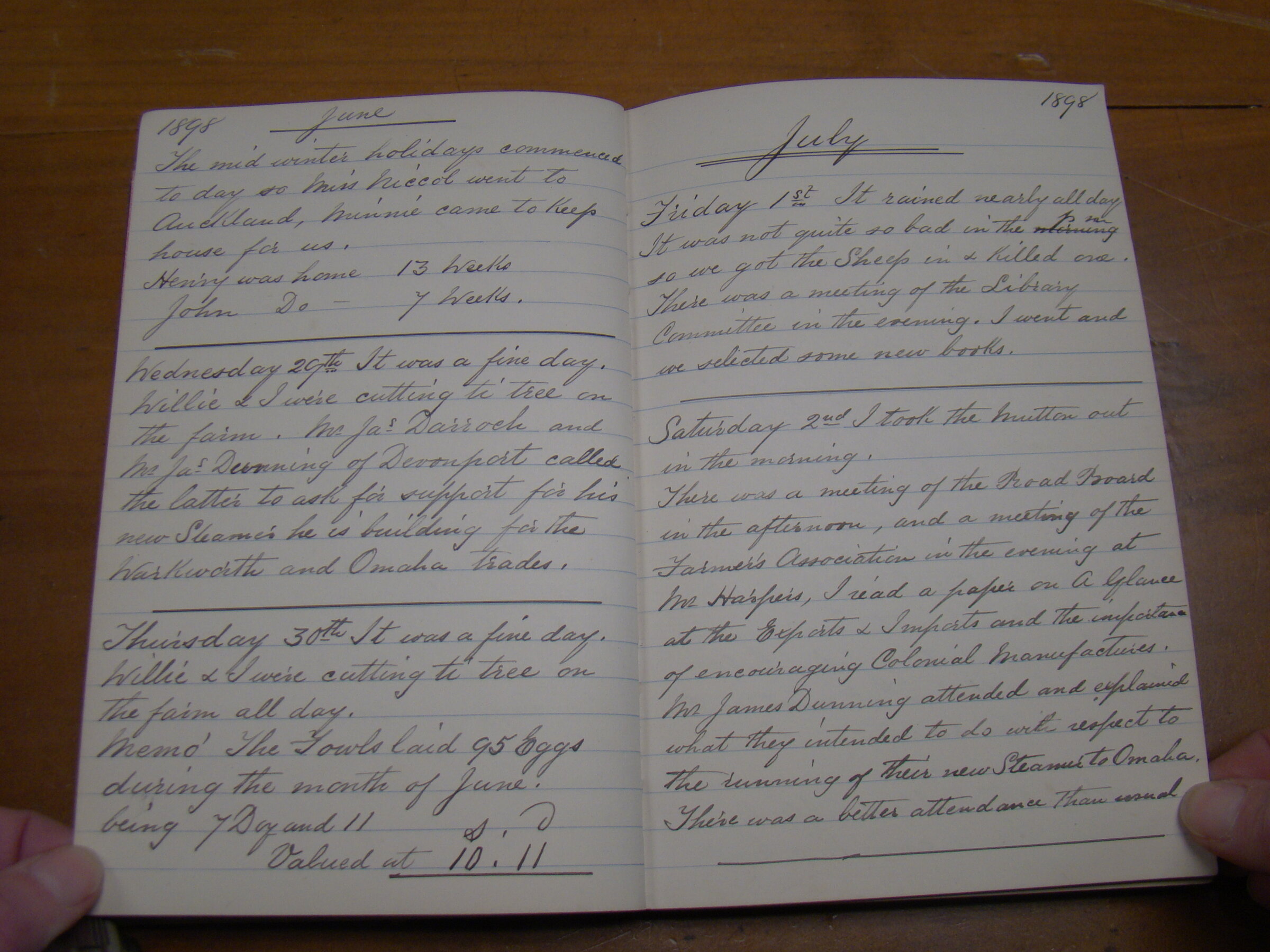 Original CS Clarke diary page