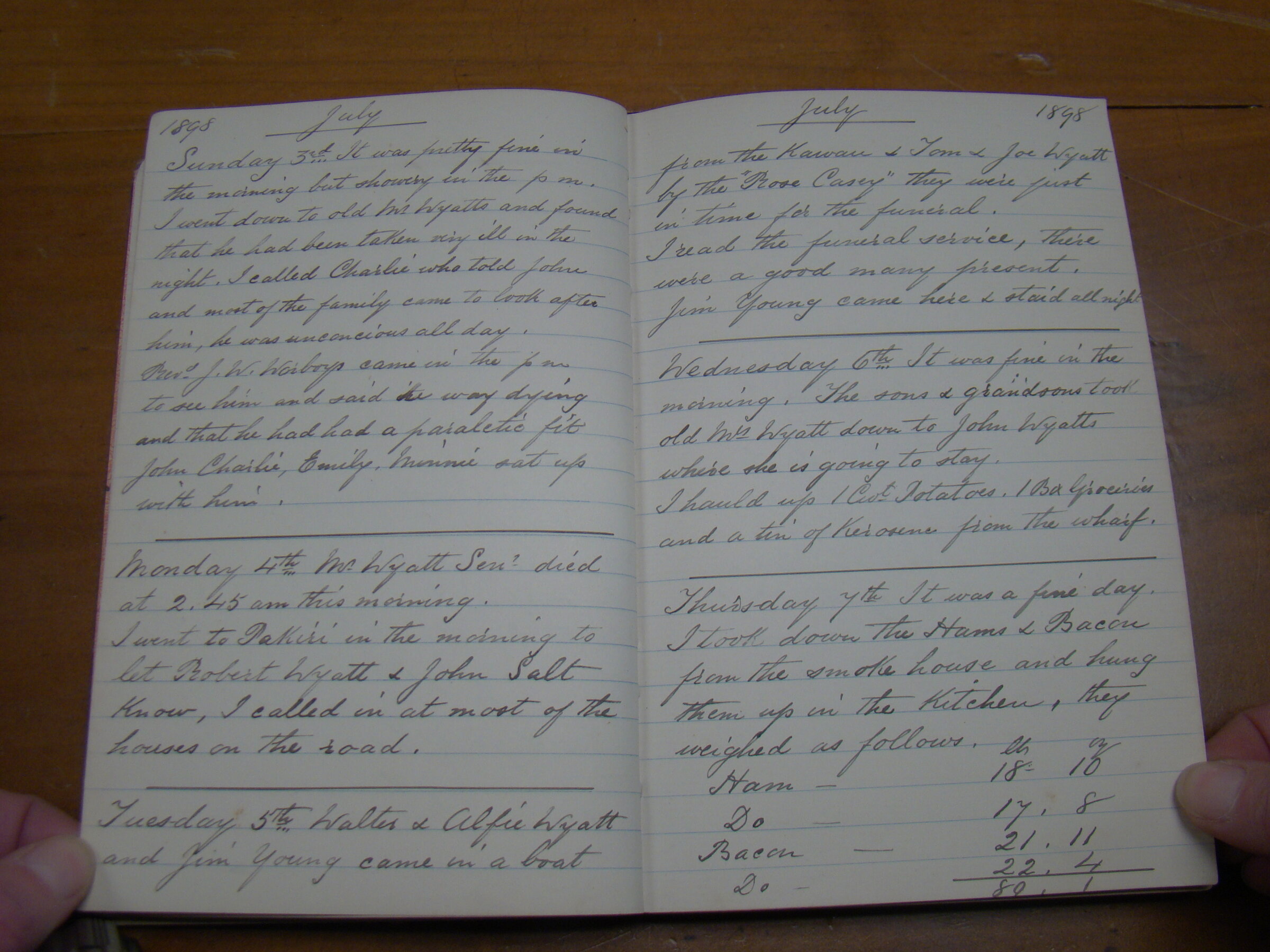 Original CS Clarke diary page