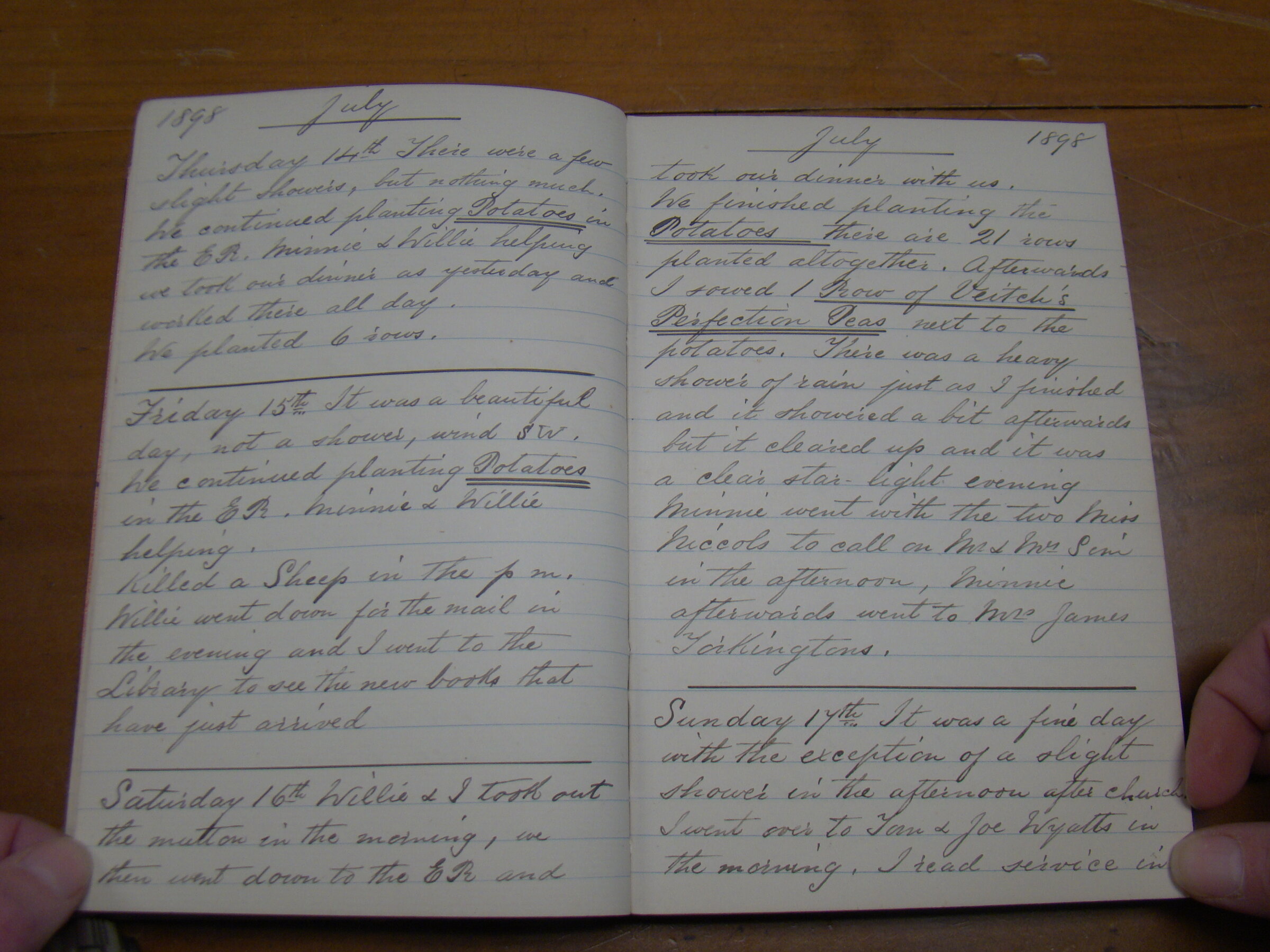 Original CS Clarke diary page