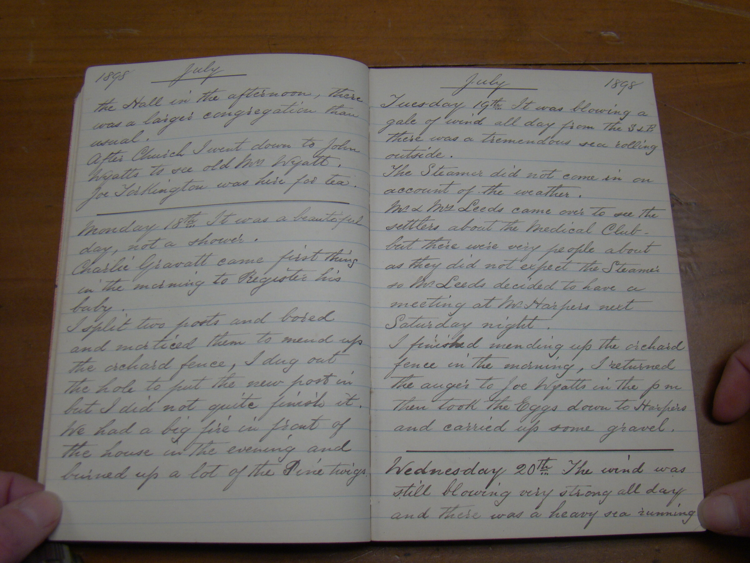 Original CS Clarke diary page