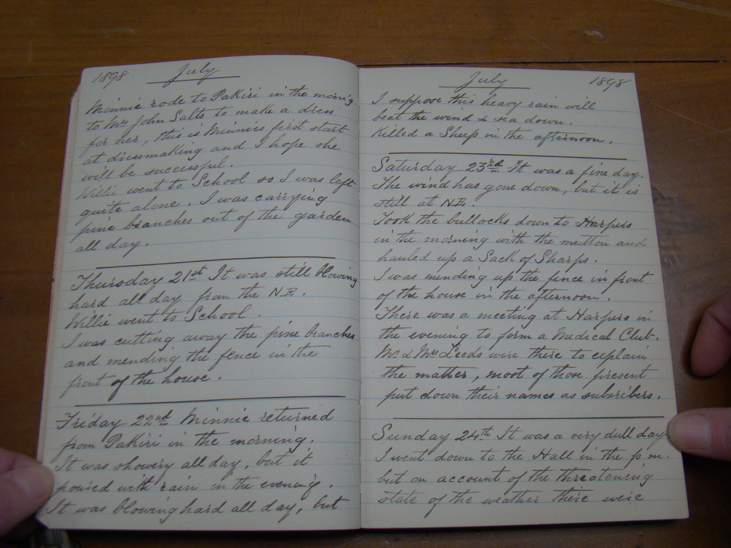 Original CS Clarke diary page