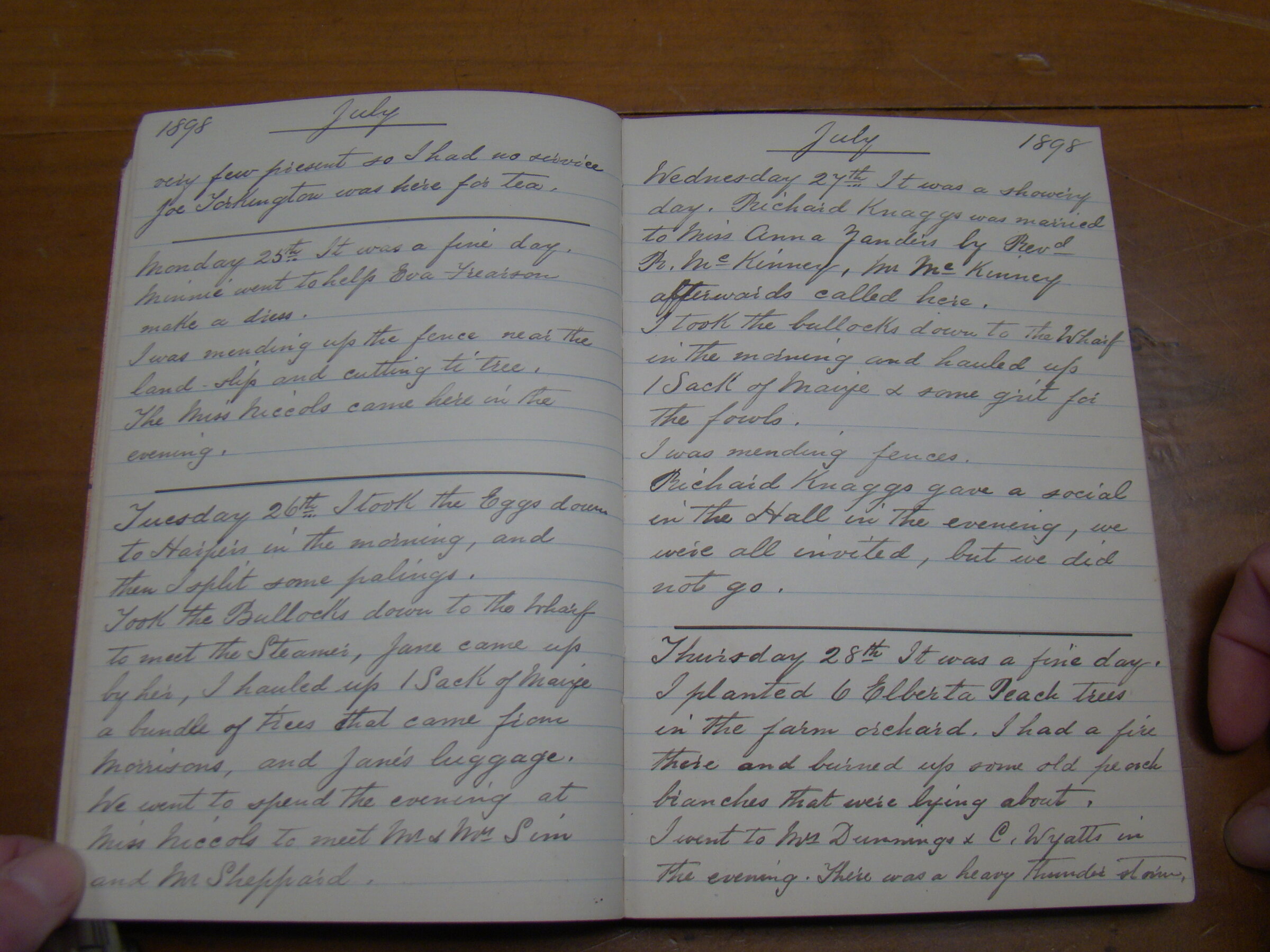 Original CS Clarke diary page