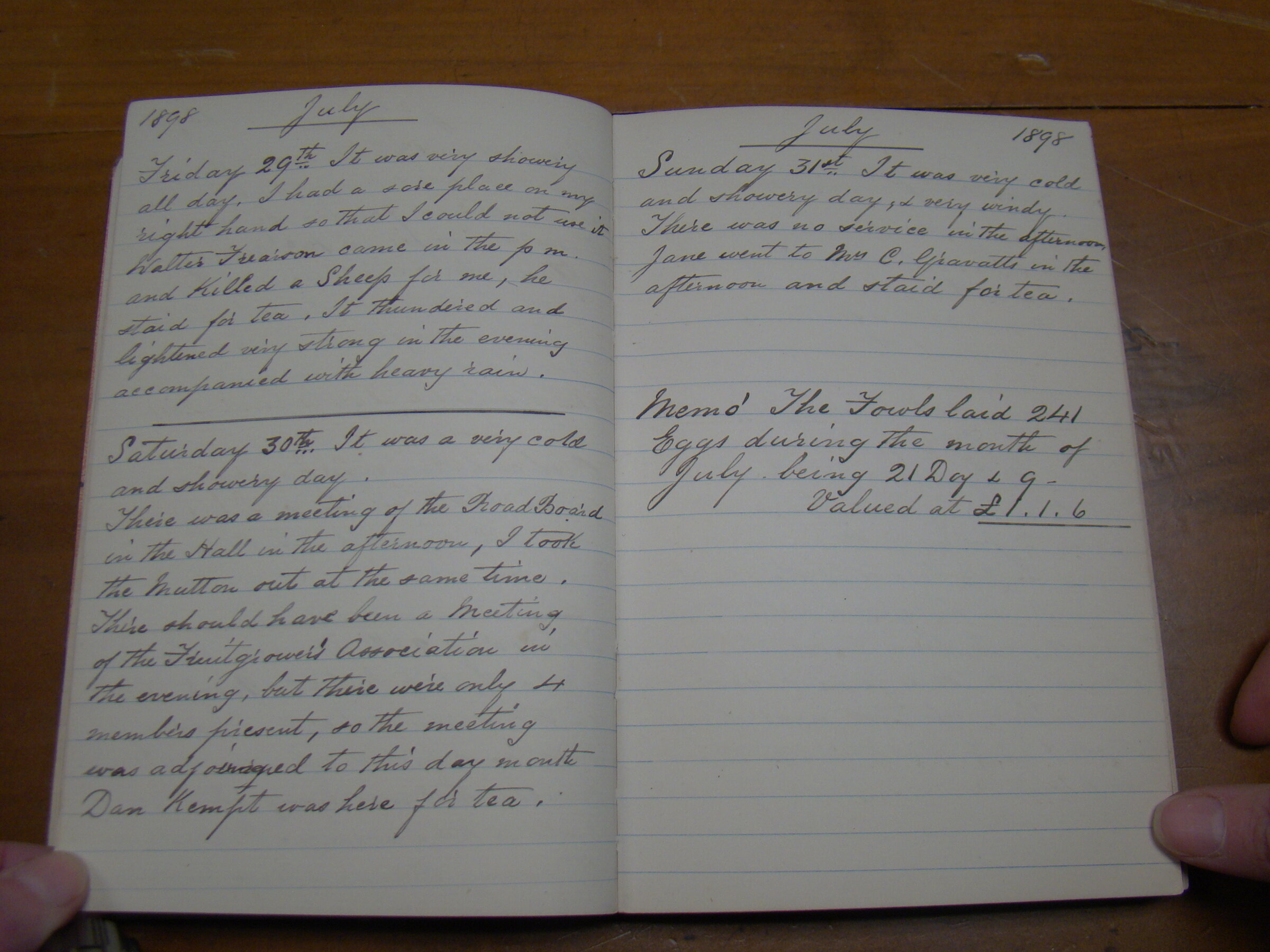 Original CS Clarke diary page