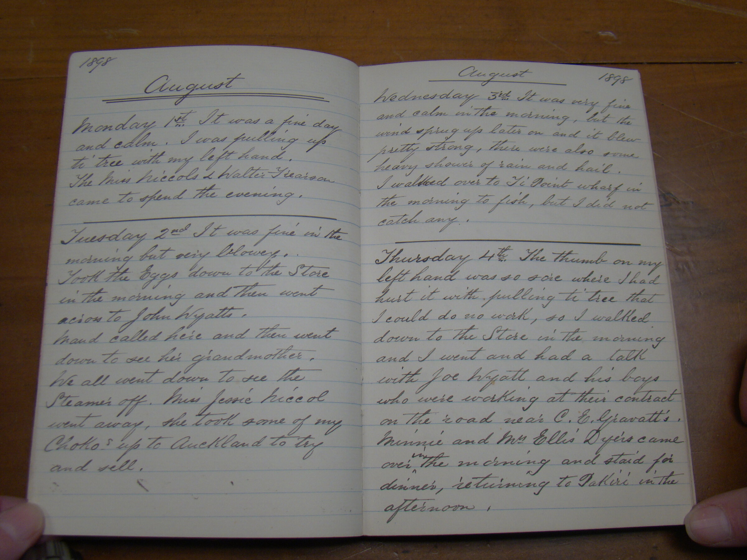 Original CS Clarke diary page