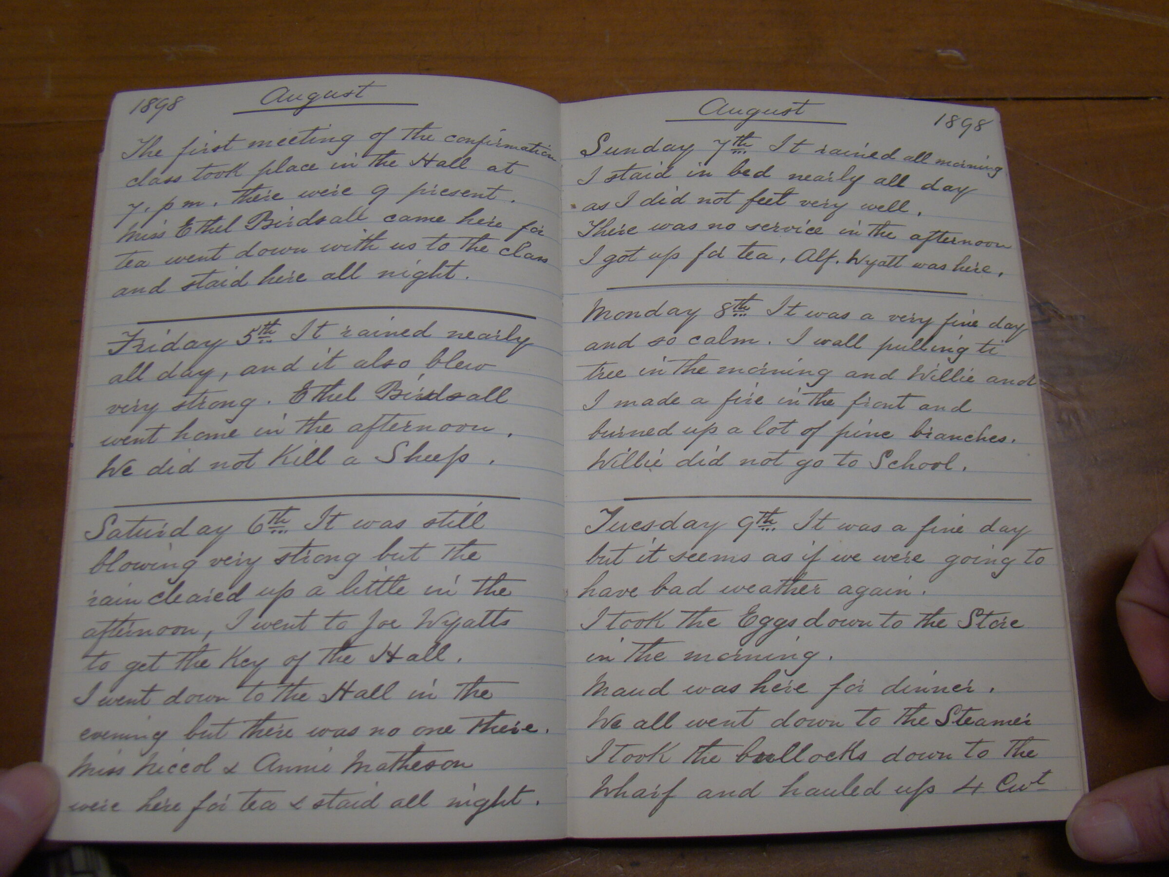Original CS Clarke diary page