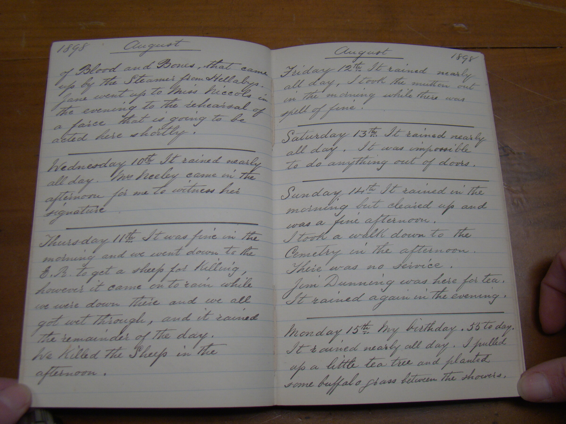 Original CS Clarke diary page