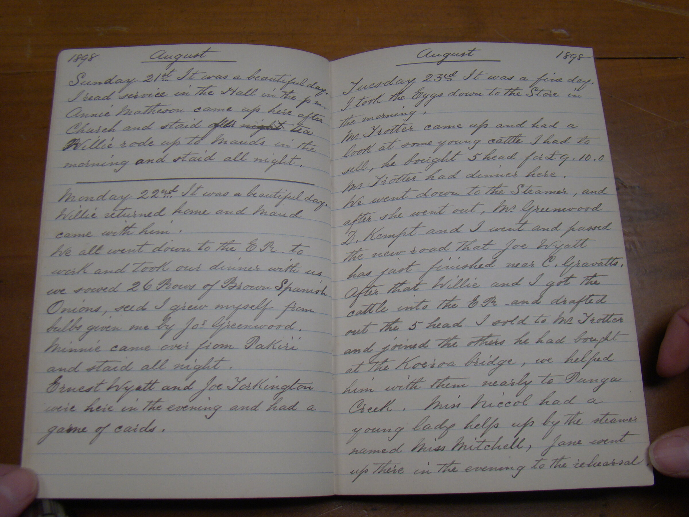 Original CS Clarke diary page