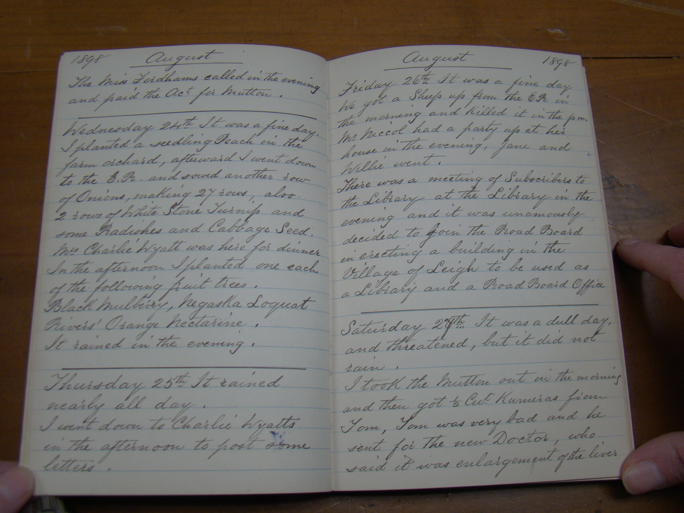 Original CS Clarke diary page