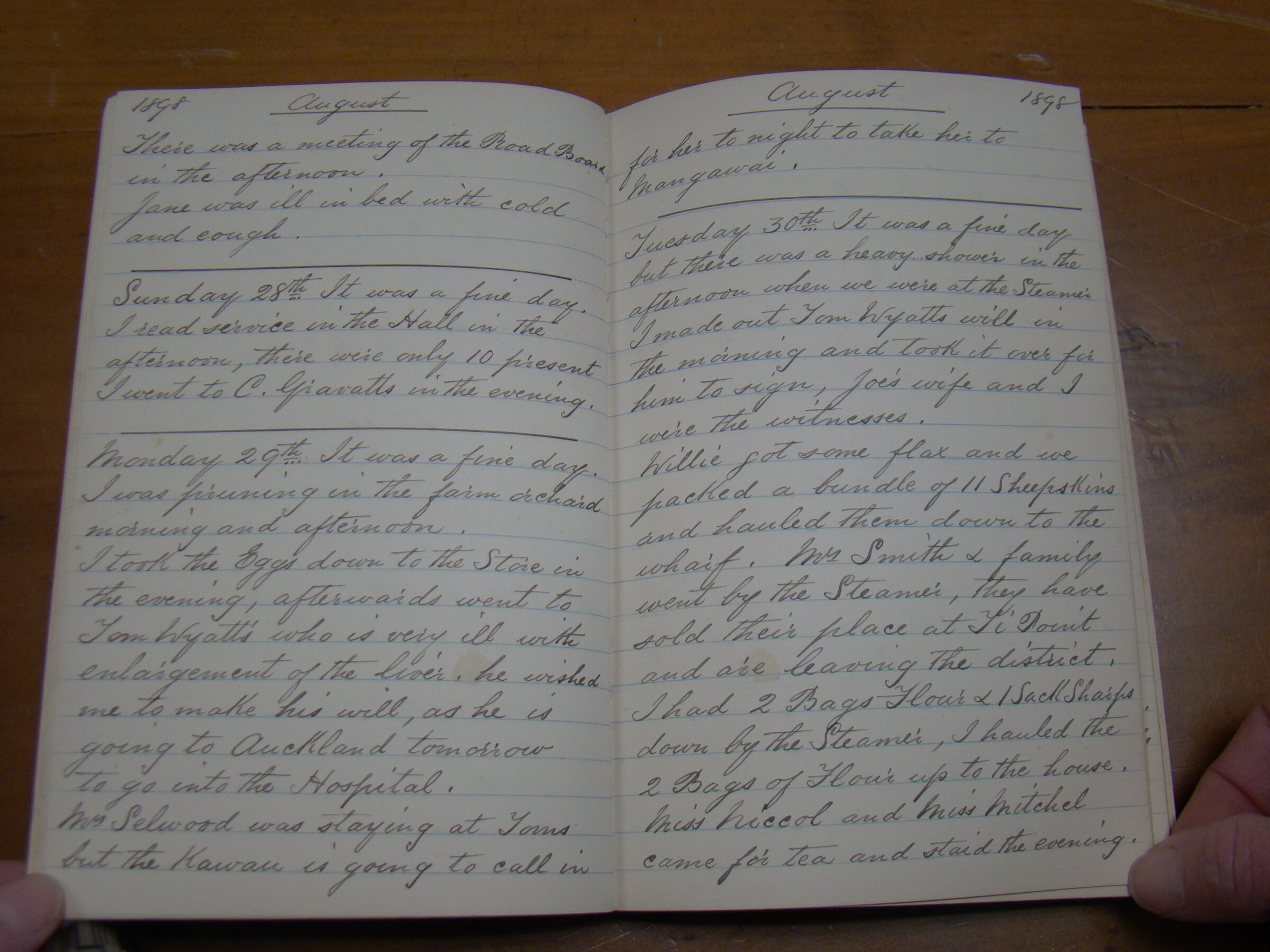 Original CS Clarke diary page