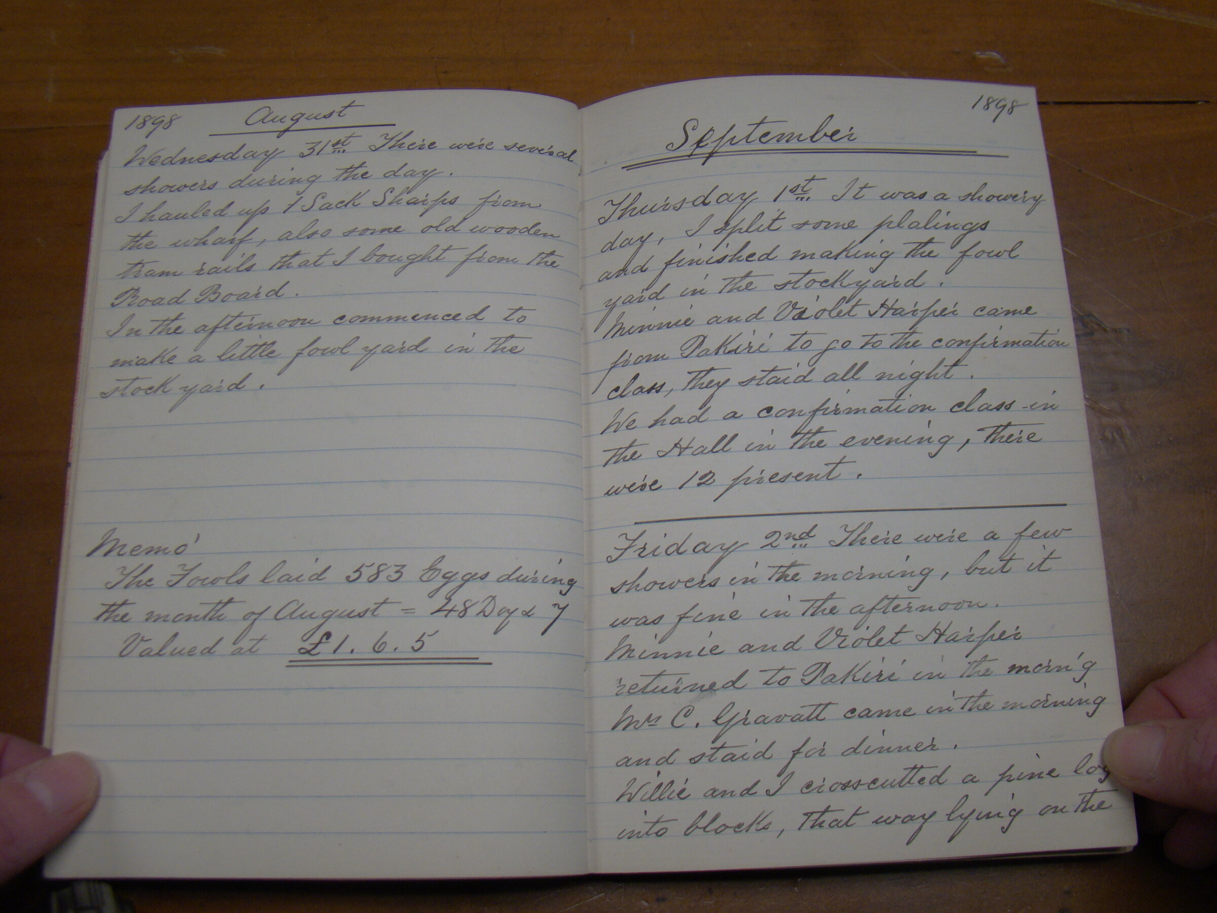 Original CS Clarke diary page