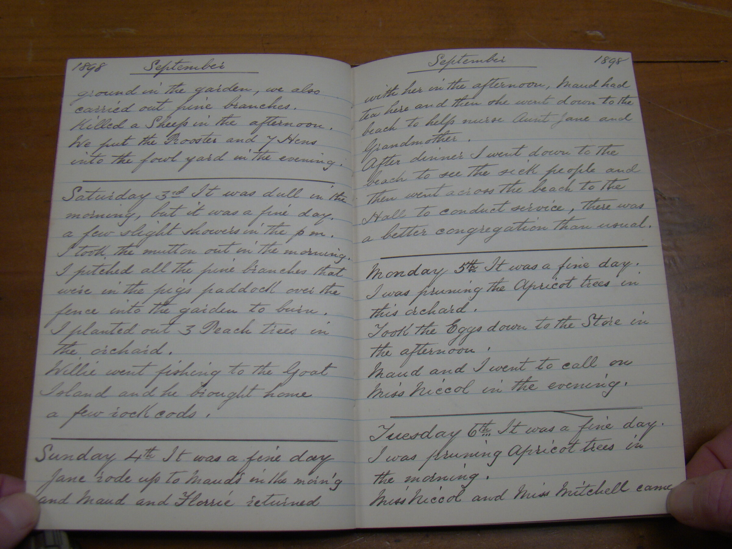 Original CS Clarke diary page