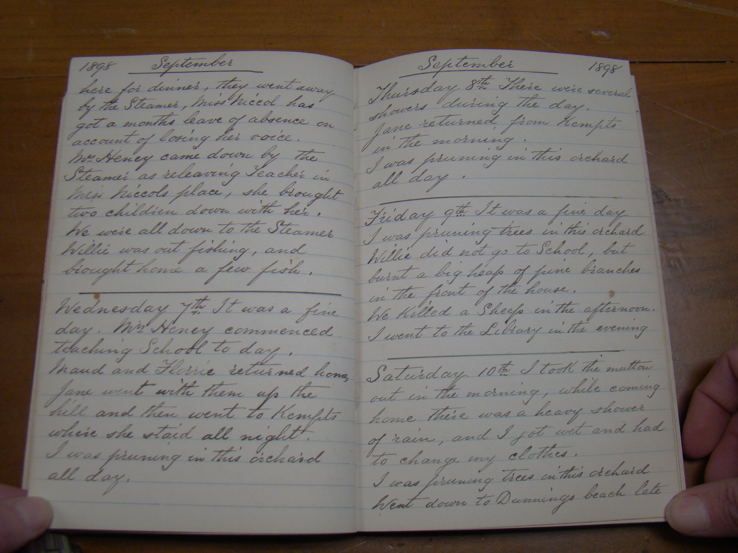 Original CS Clarke diary page