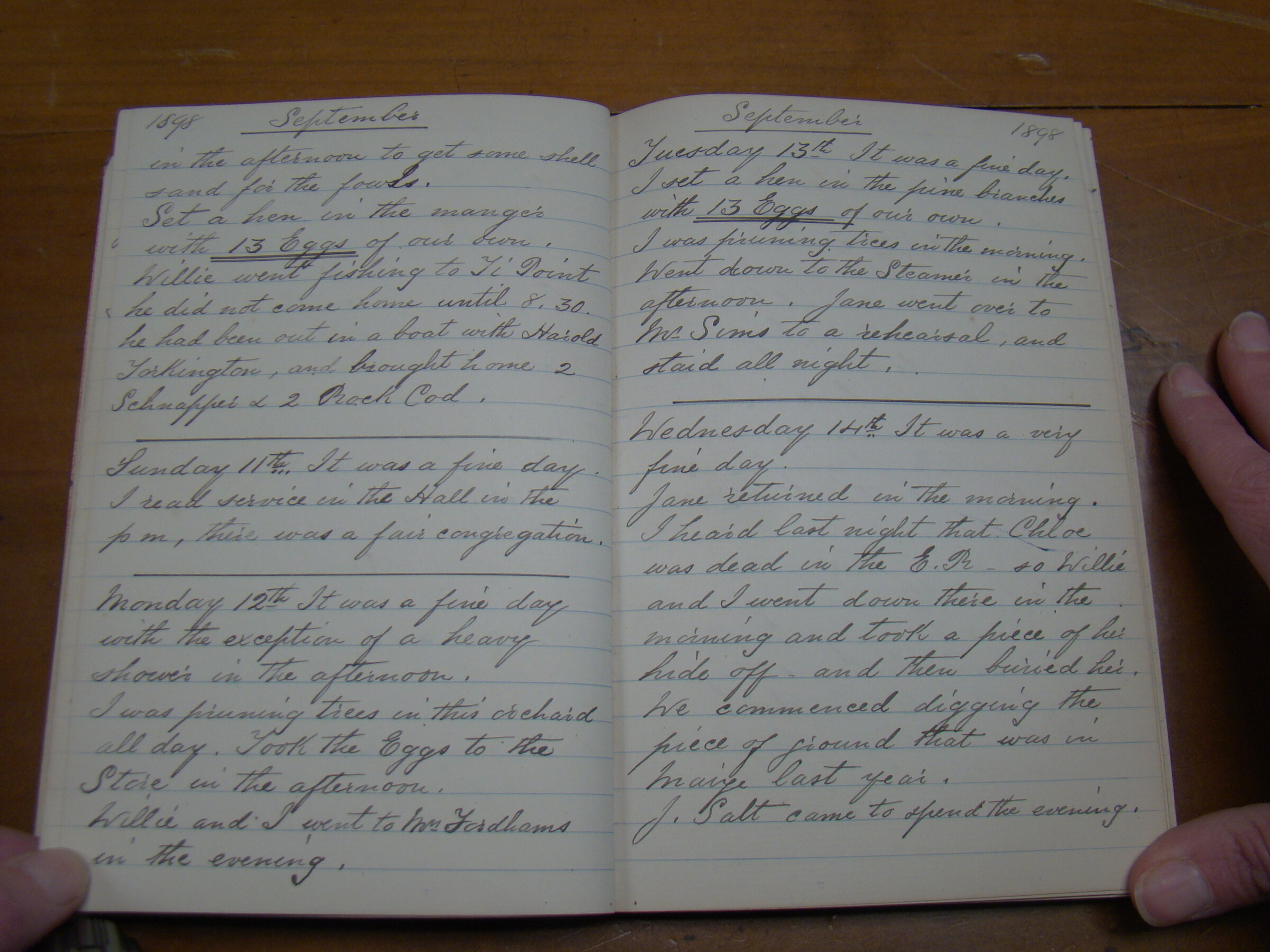 Original CS Clarke diary page
