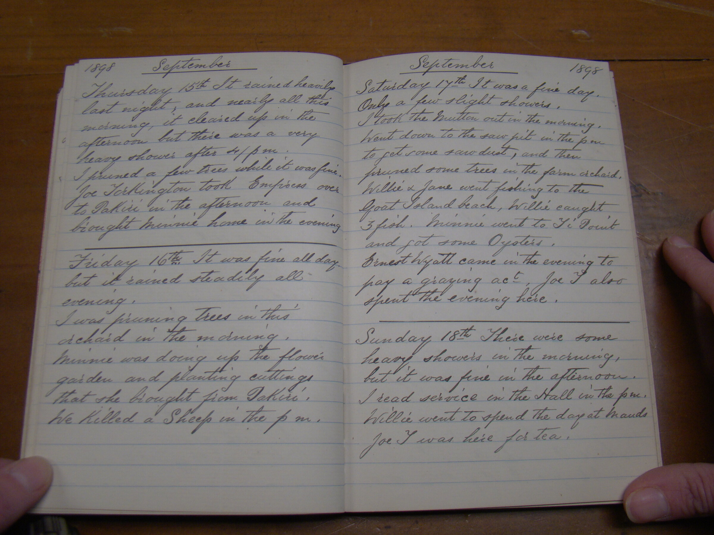 Original CS Clarke diary page