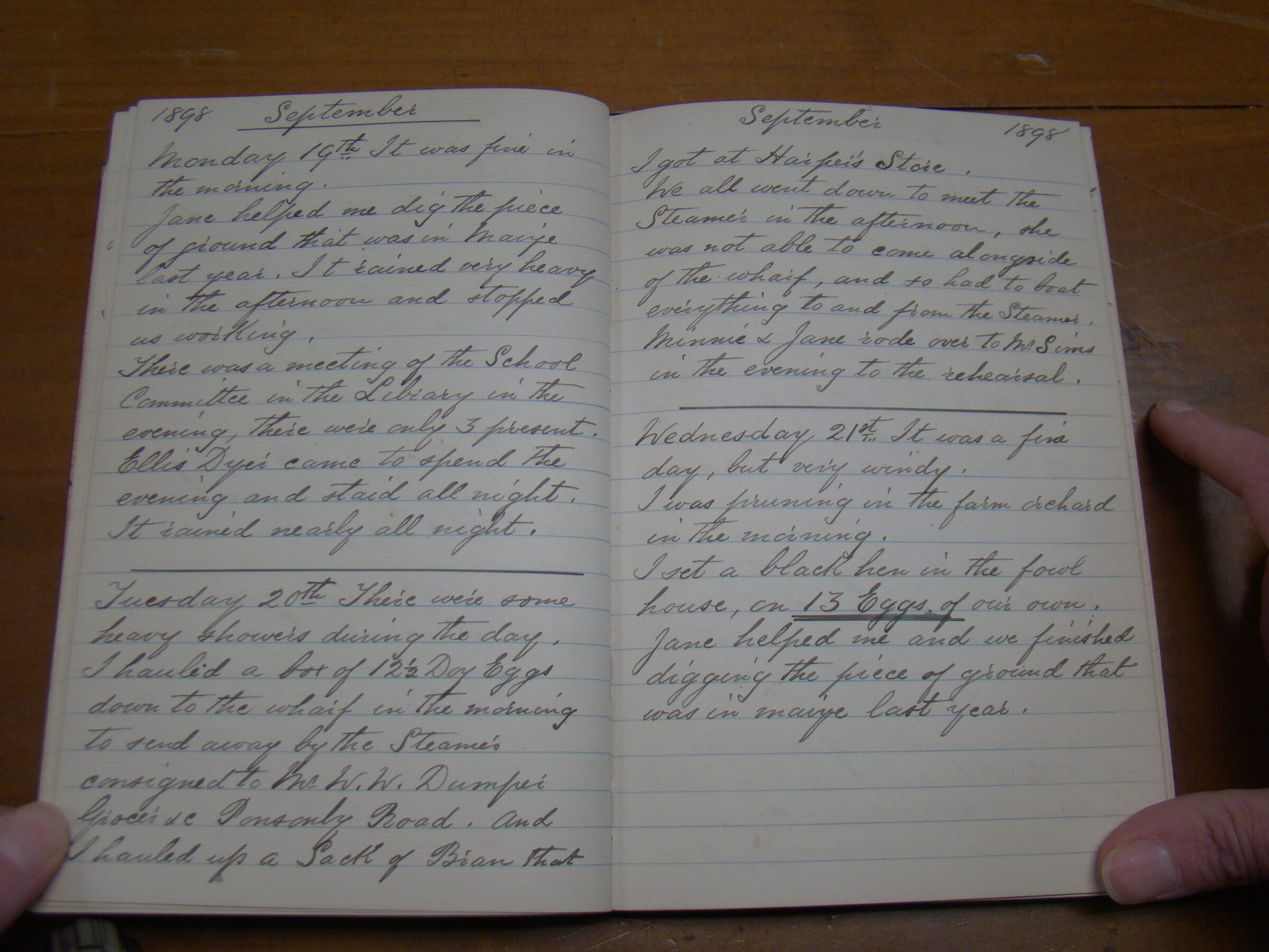 Original CS Clarke diary page