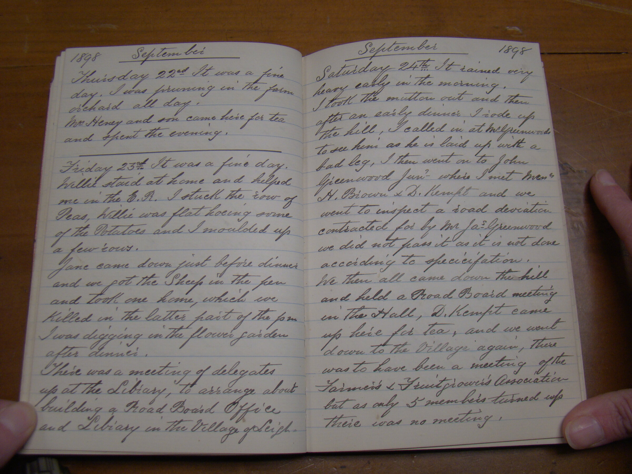 Original CS Clarke diary page