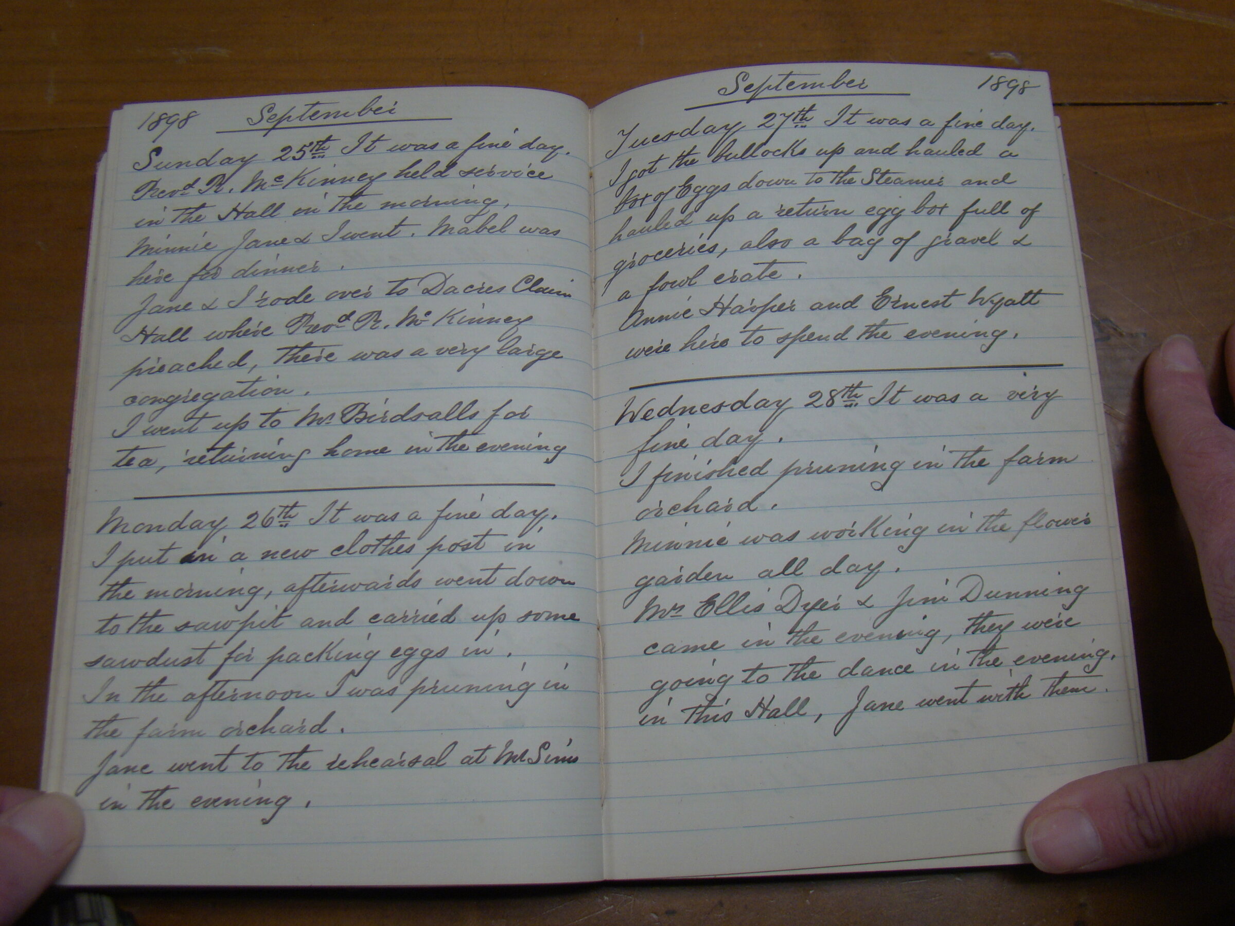 Original CS Clarke diary page