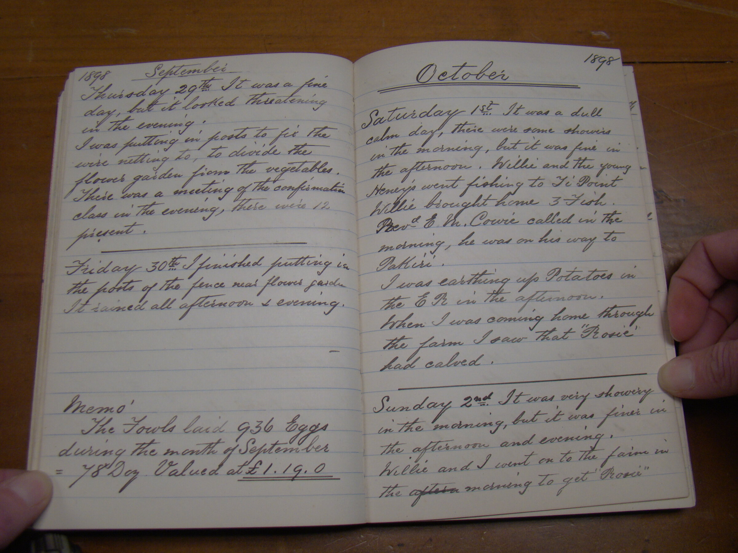 Original CS Clarke diary page