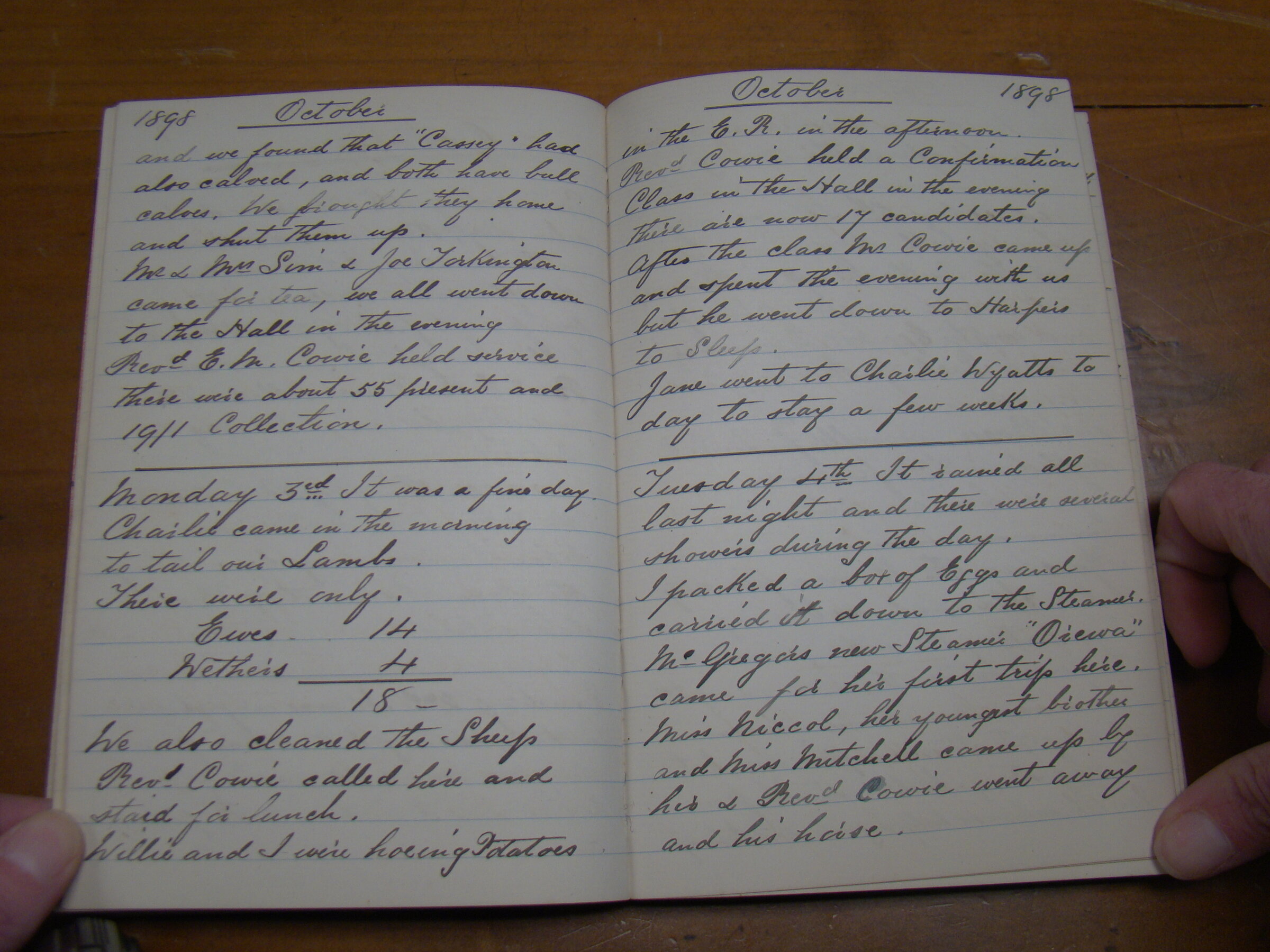 Original CS Clarke diary page