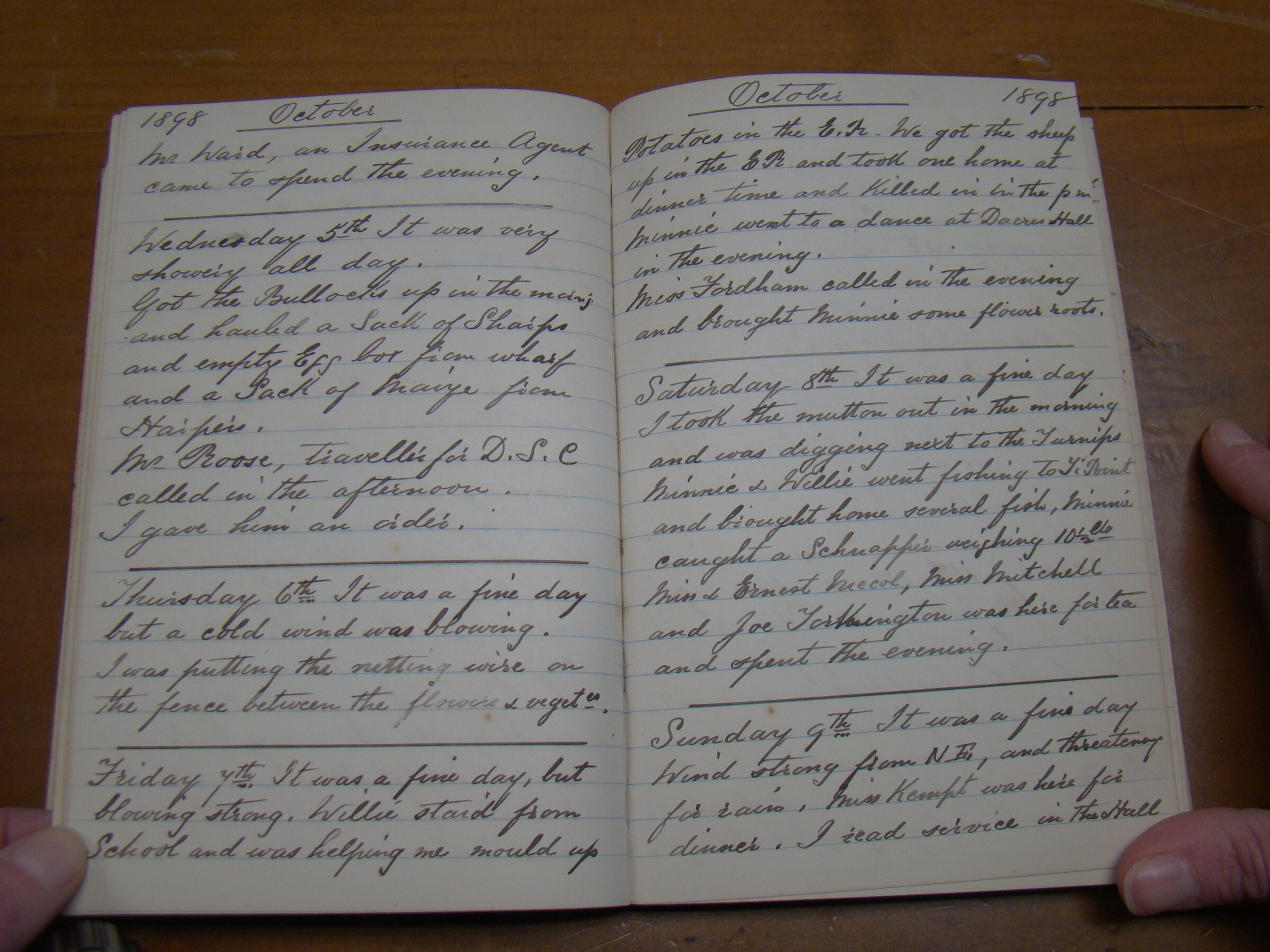 Original CS Clarke diary page