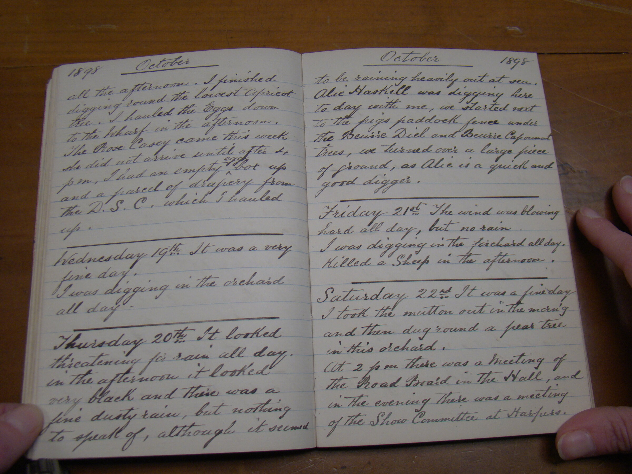 Original CS Clarke diary page