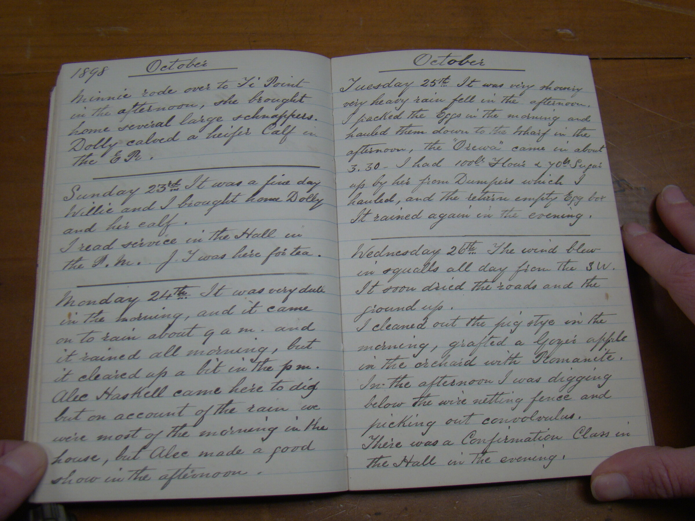 Original CS Clarke diary page